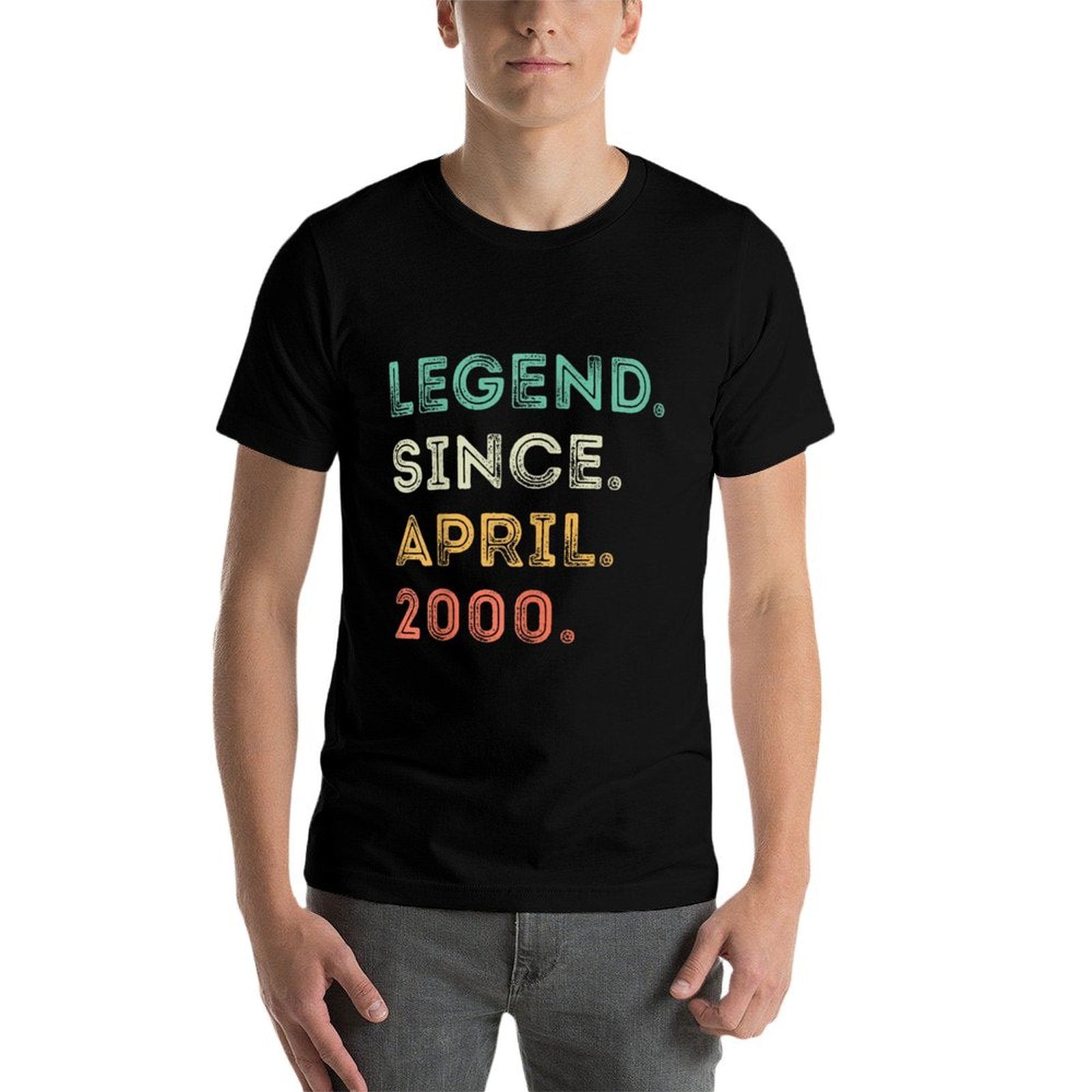 25 Years Old Legend Since April 2000 25th Birthday  Graphic-printed T-Shirt