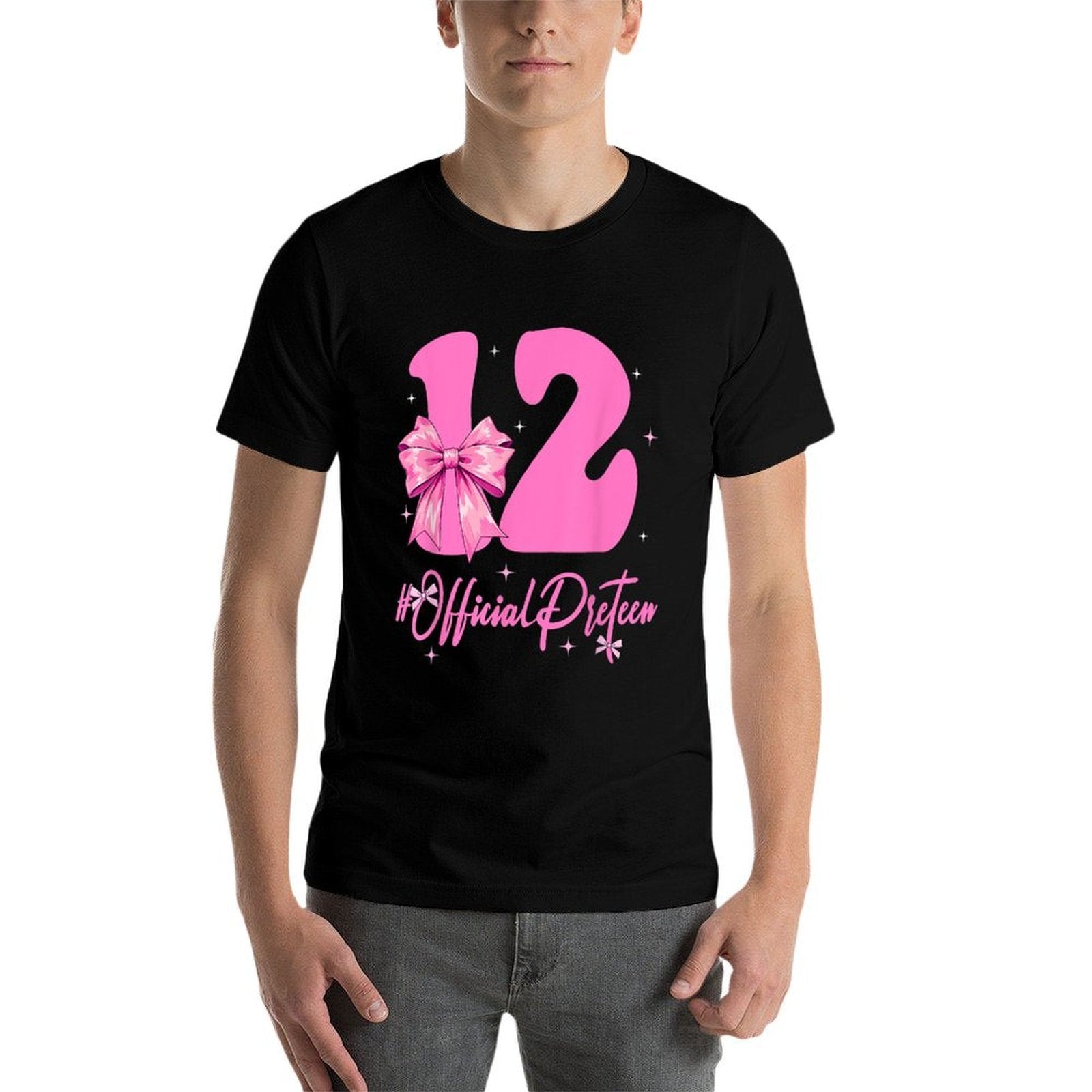 12 Year Old Official Pre-teen 12th Birthday Coquette Girl  Trendy Pattern T-Shirt