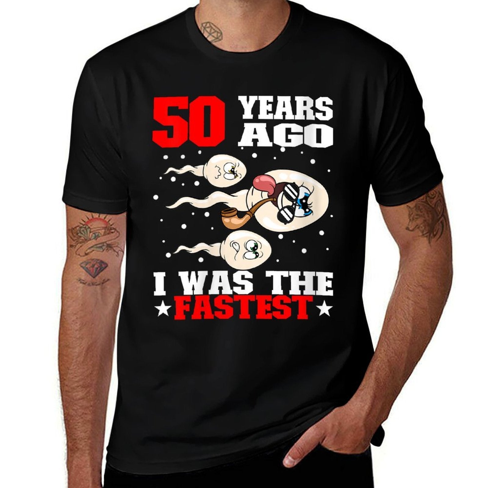 50 Years Ago I Was The Fastest Sperm 50th Birthday  Moisture-wicking T-Shirt