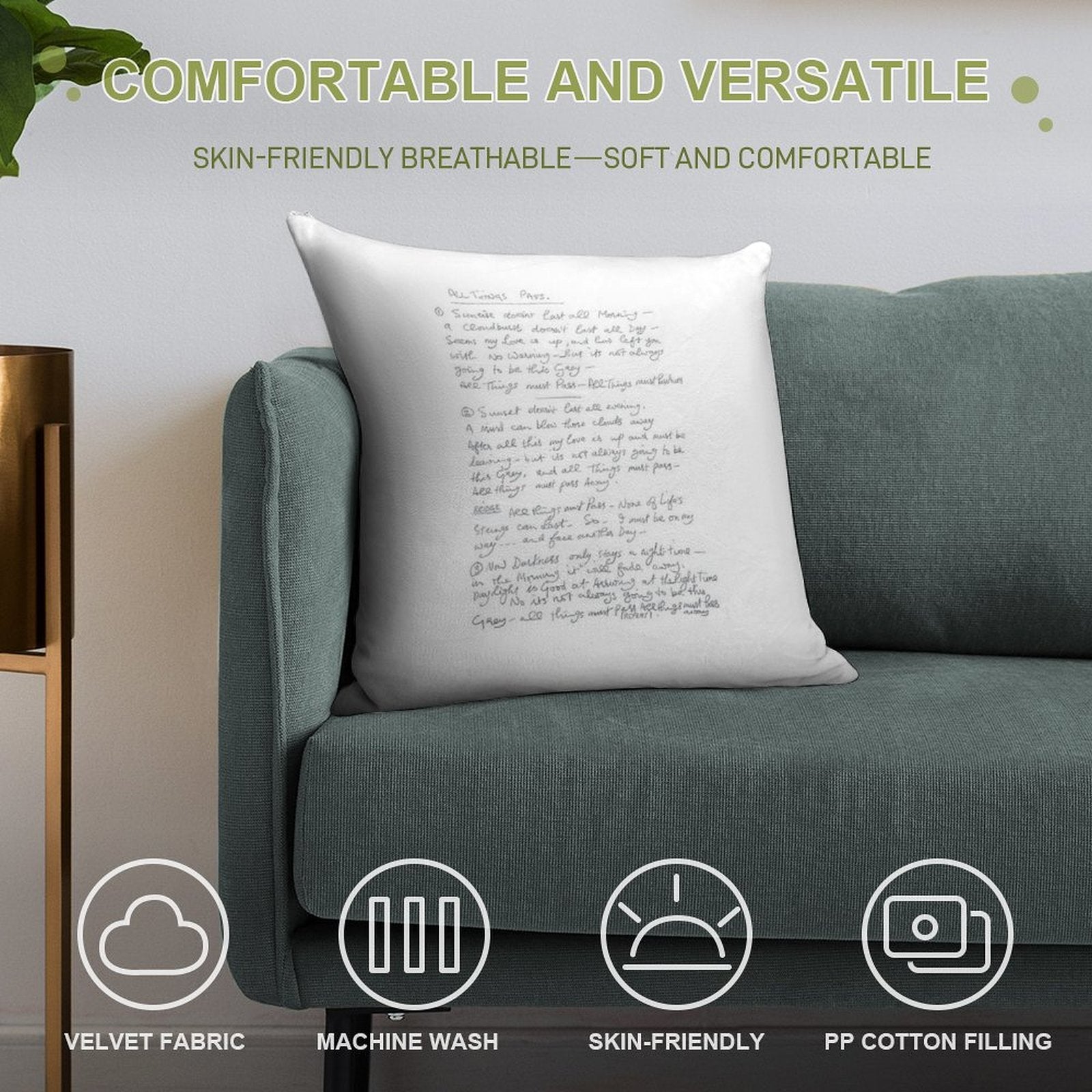 All Things Must Pass Soft Decorative Cover Throw Pillow