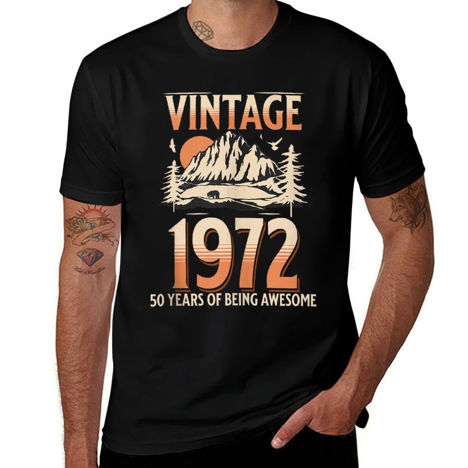 50 YEARS OLD 50TH BIRTHDAY DECORATION VINTAGE MOUNTAIN  Affordable Price T-Shirt