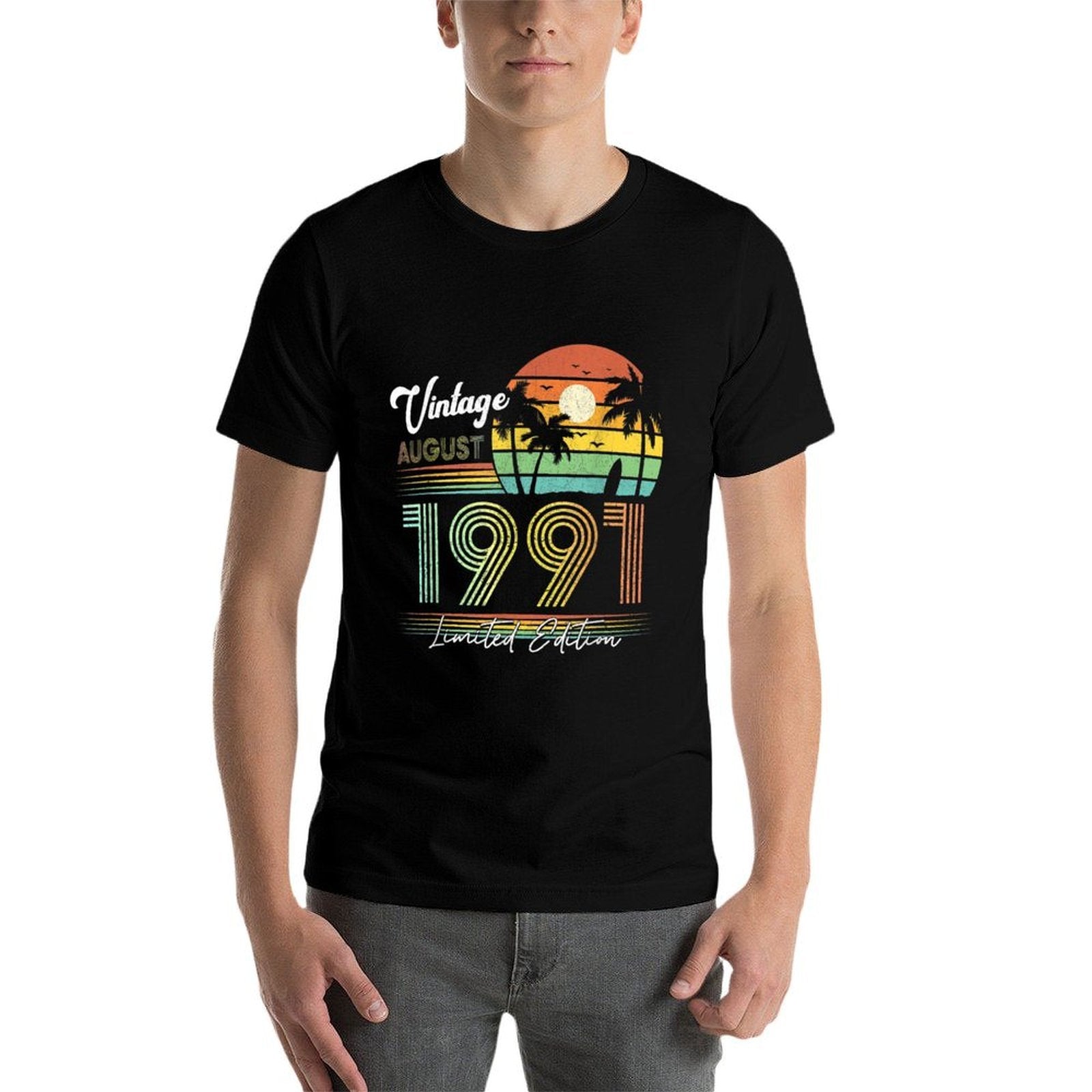 30 Yrs Old Vintage August 1991 Limited Edition 30th Birthday  Graphic-printed T-Shirt