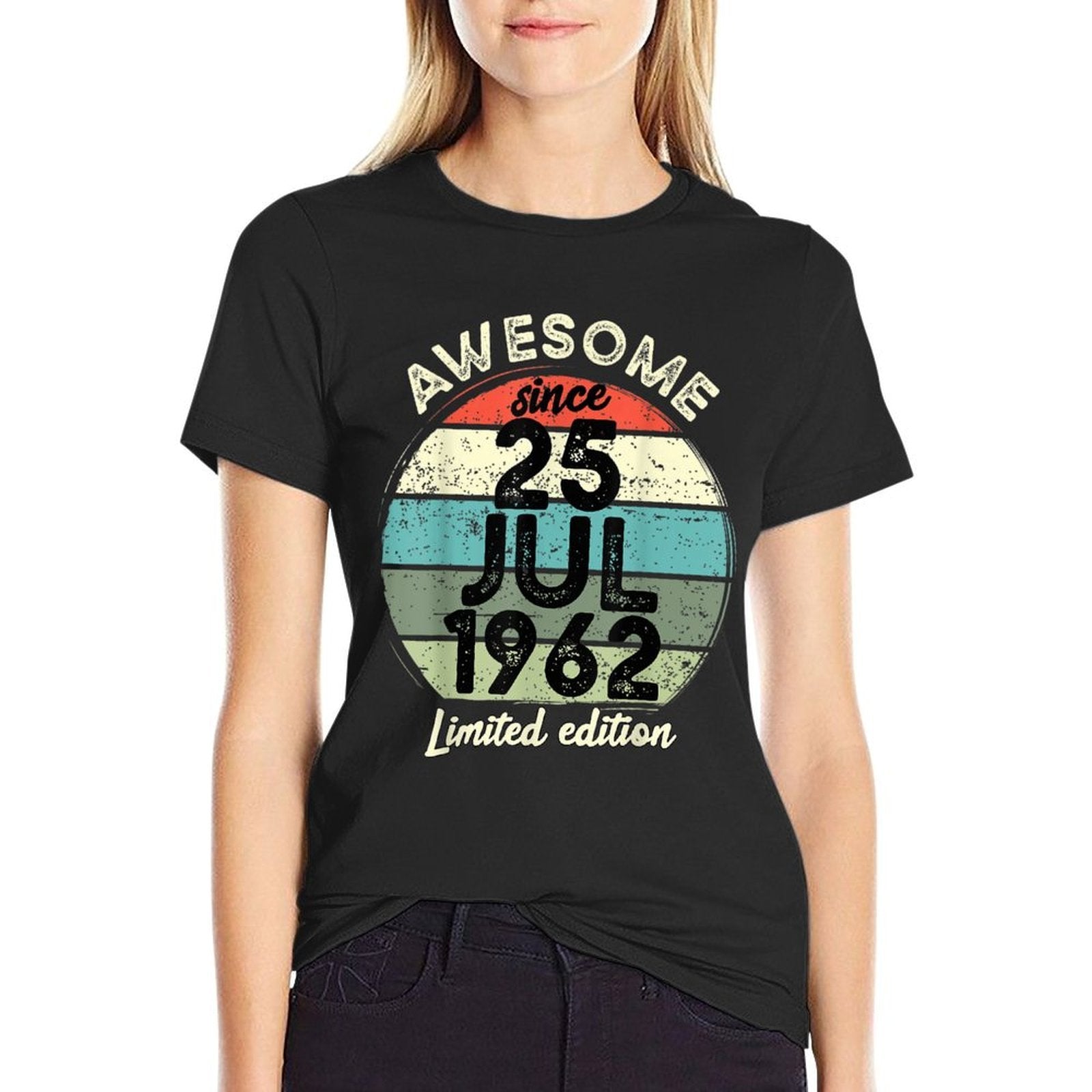 60 Year Old Birthday 25 July 1962 60th Birthday  Graphic-printed T-Shirt