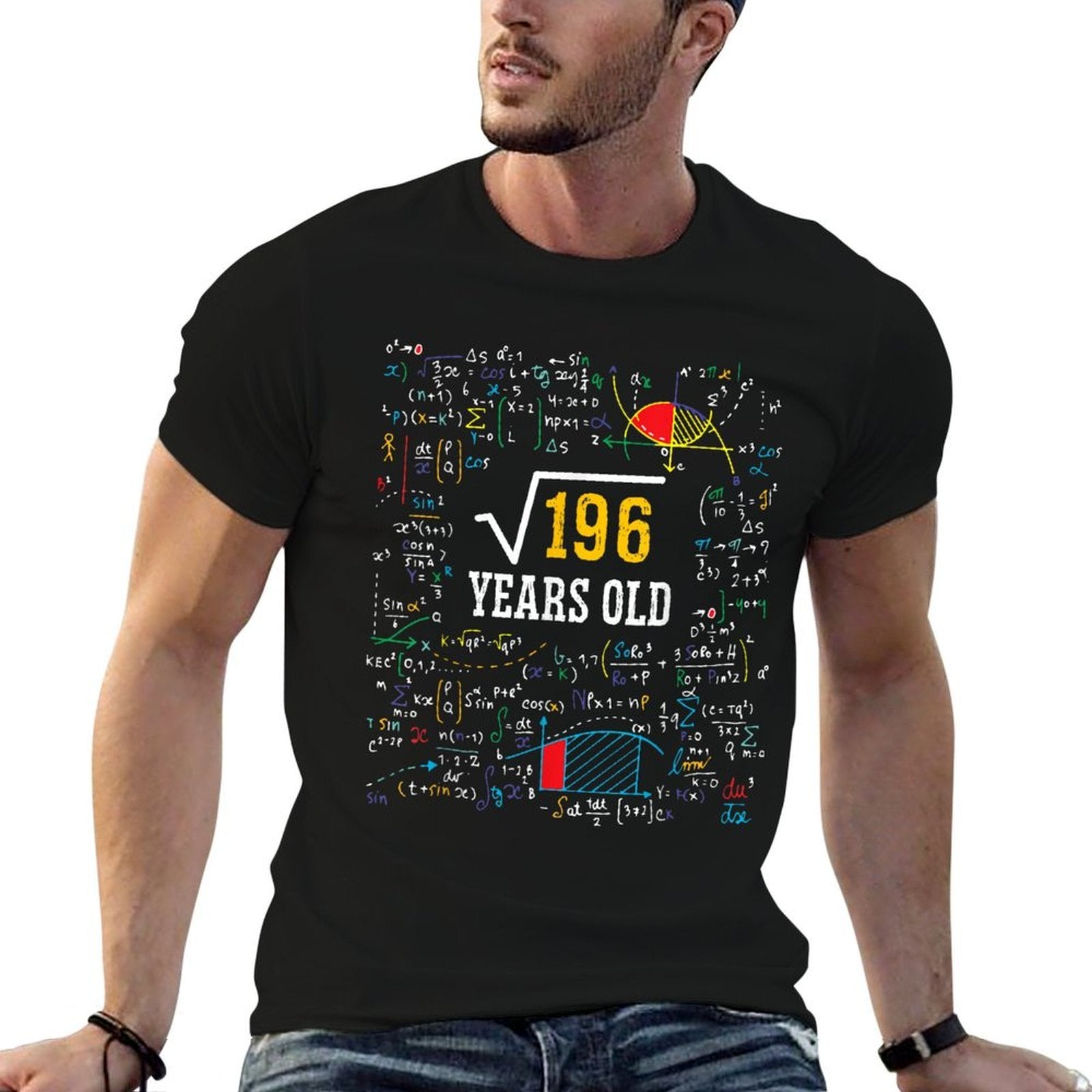 Square Root of 196 Boys Girls 14 Years Old 14th Birthday  High-quality Stitching T-Shirt