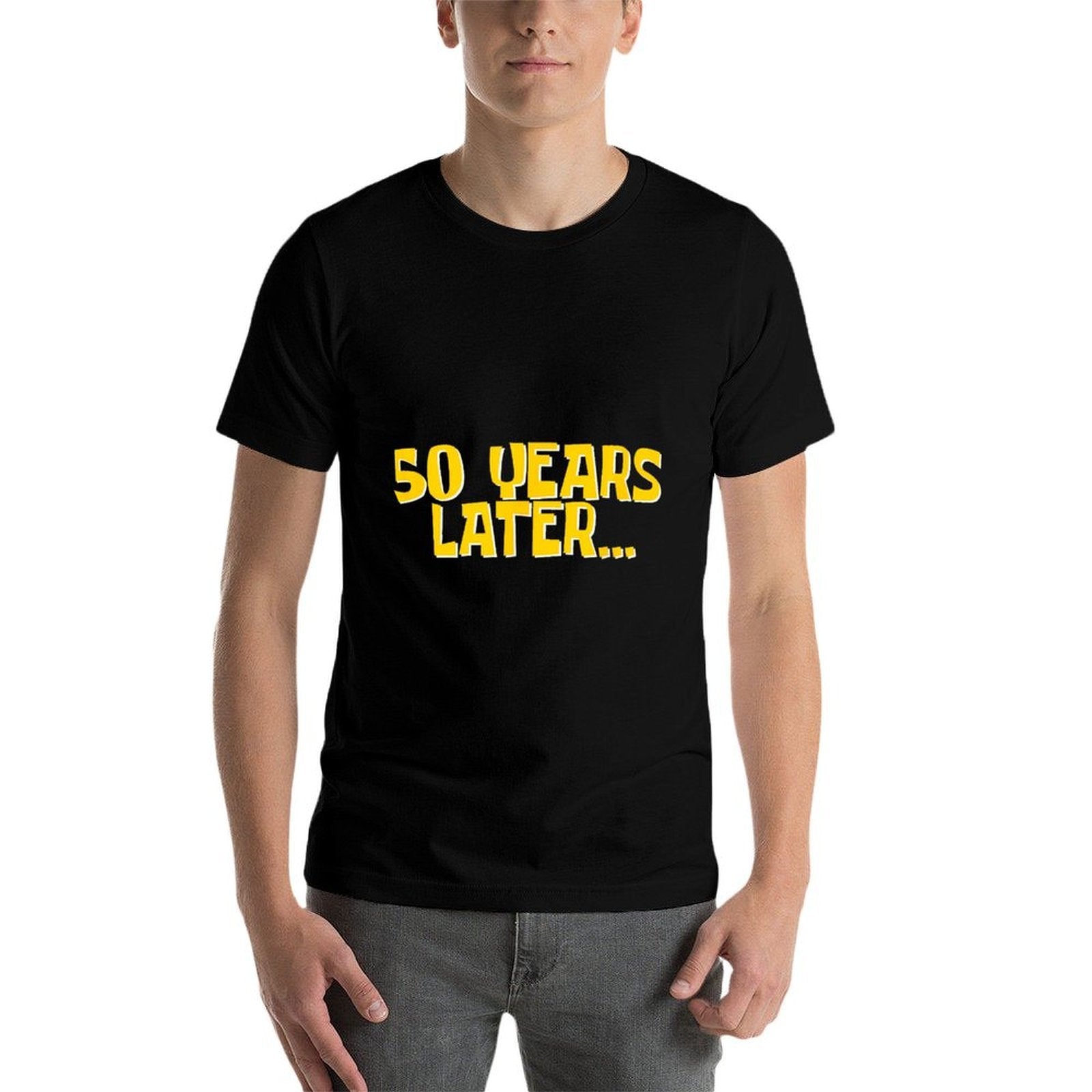 50 Years Later Funny Millennial Gen X 50th Birthday  Rolled Sleeves T-Shirt