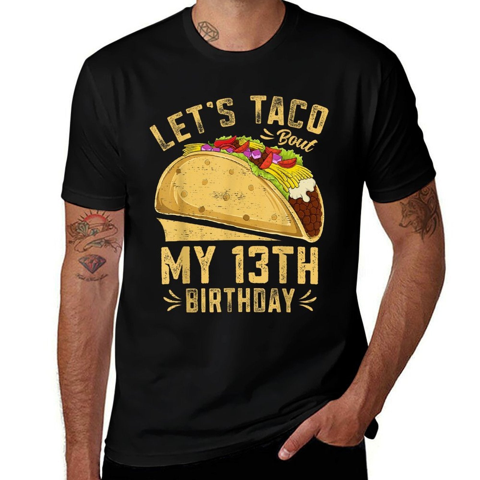 13 Year Old Funny Let's Taco Bout My 13th Birthday  Breathable T-Shirt