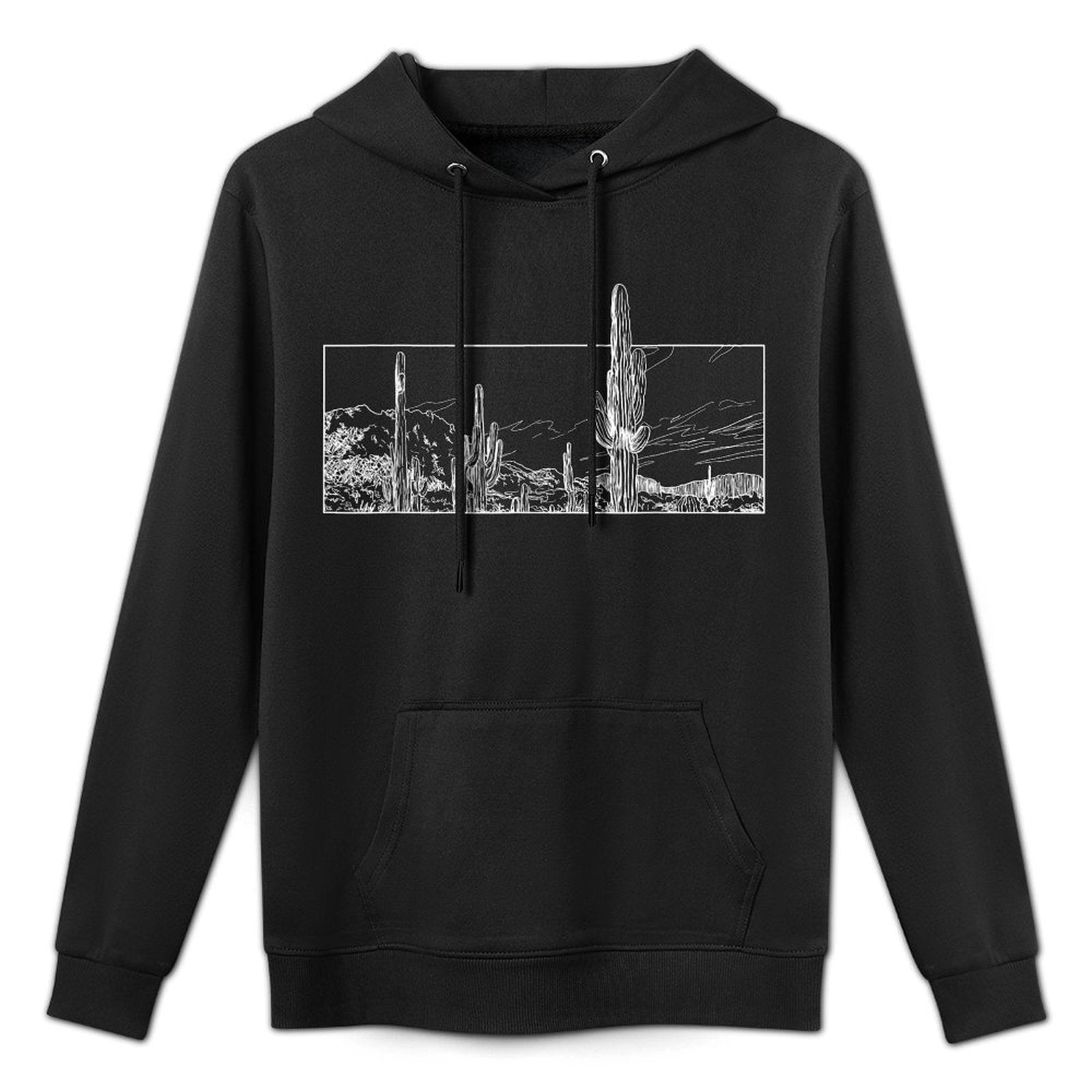 Desert Cactus Landscape Tee Shirt Layering Staple Hoodie