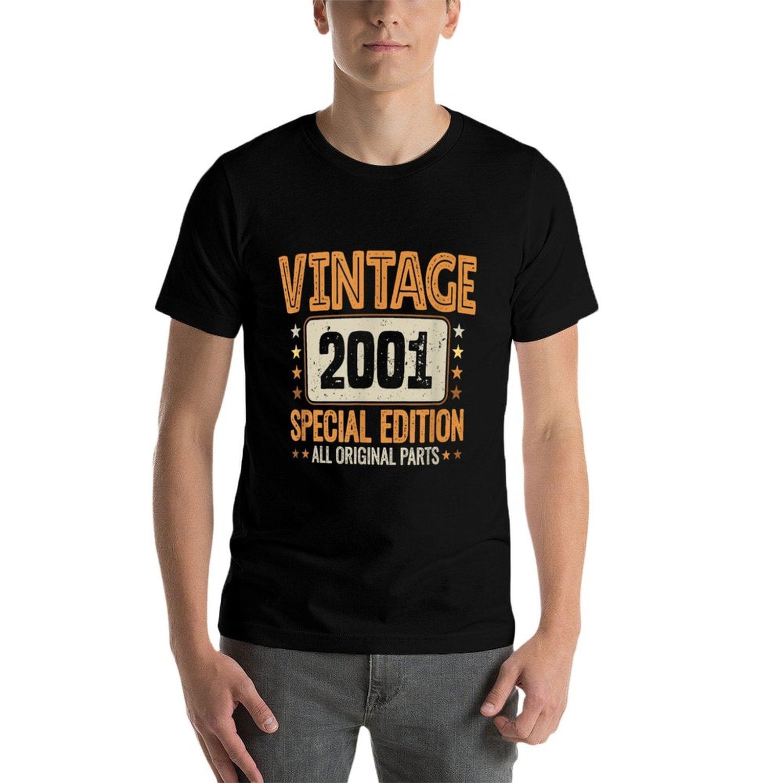 21st Birthday Vintage 2001 Born in 2001 21 Birthday  High-quality Stitching T-Shirt