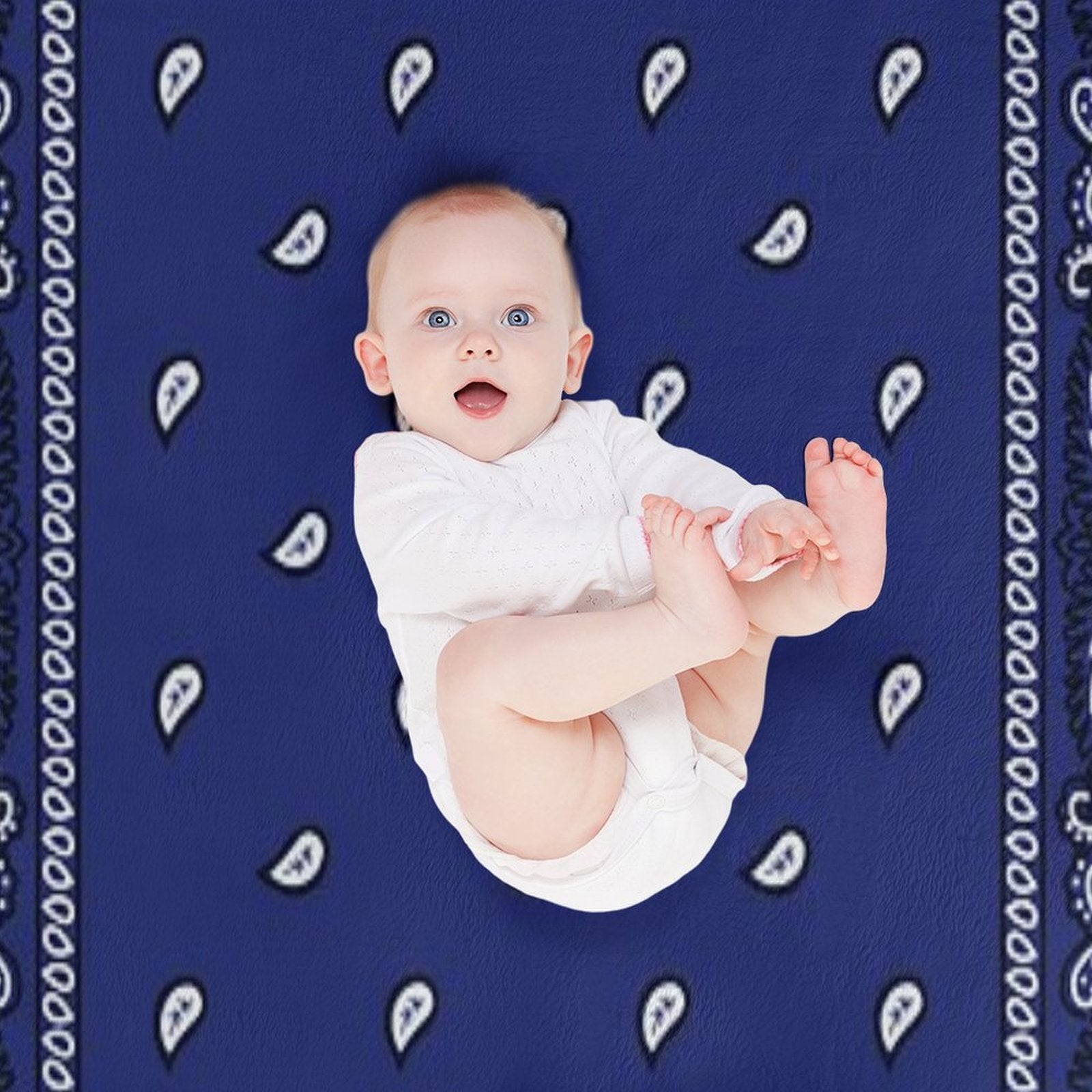Bandana Doger Blue Durable Throw Blanket
