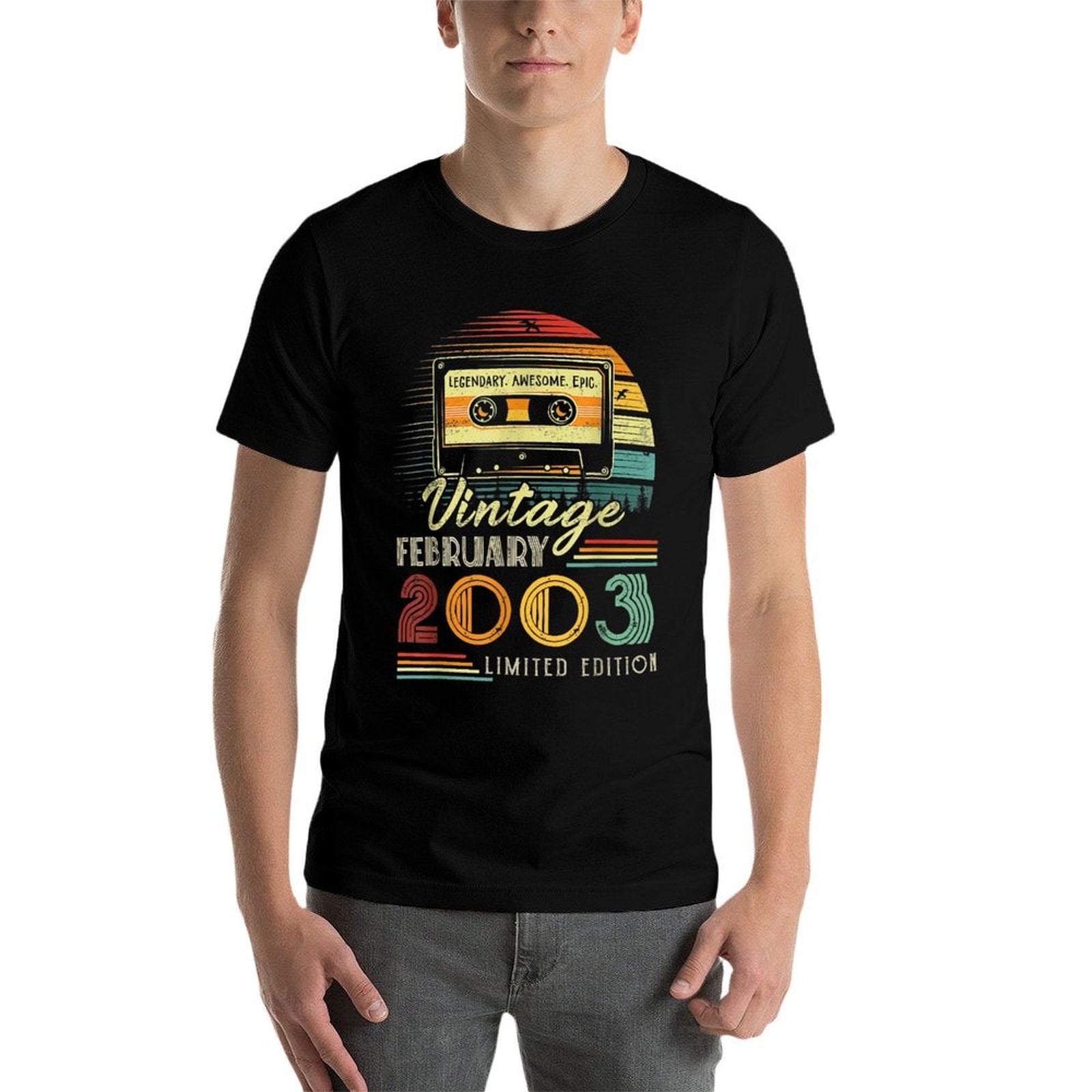 20 Years Old Made In 2003 February 2003 20th Birthday  Trendy Pattern T-Shirt