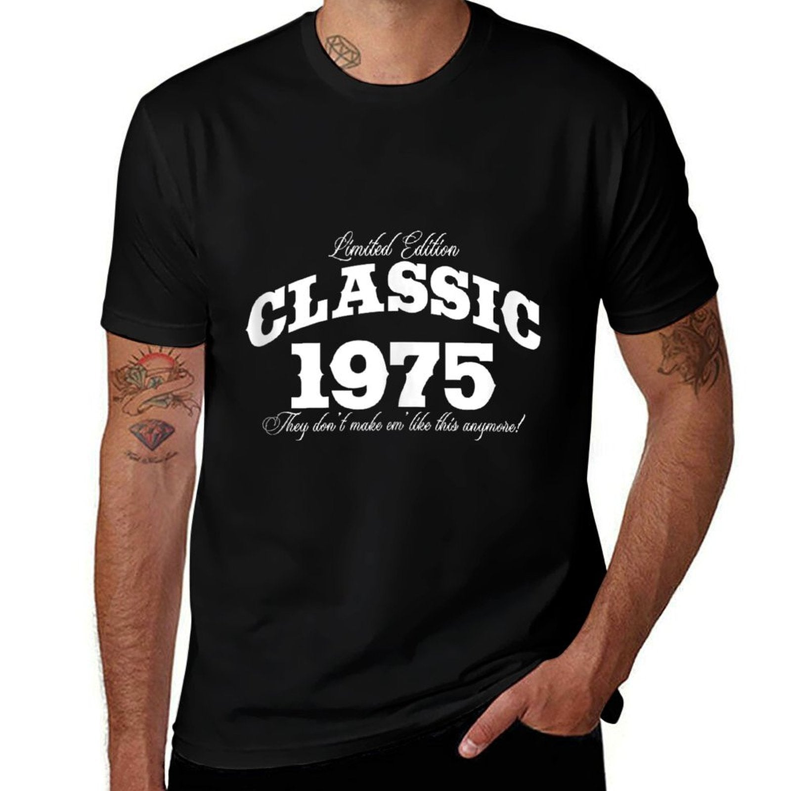 50 Year Old Vintage Classic Car 1975 50th Birthday  Heathered Texture T-Shirt