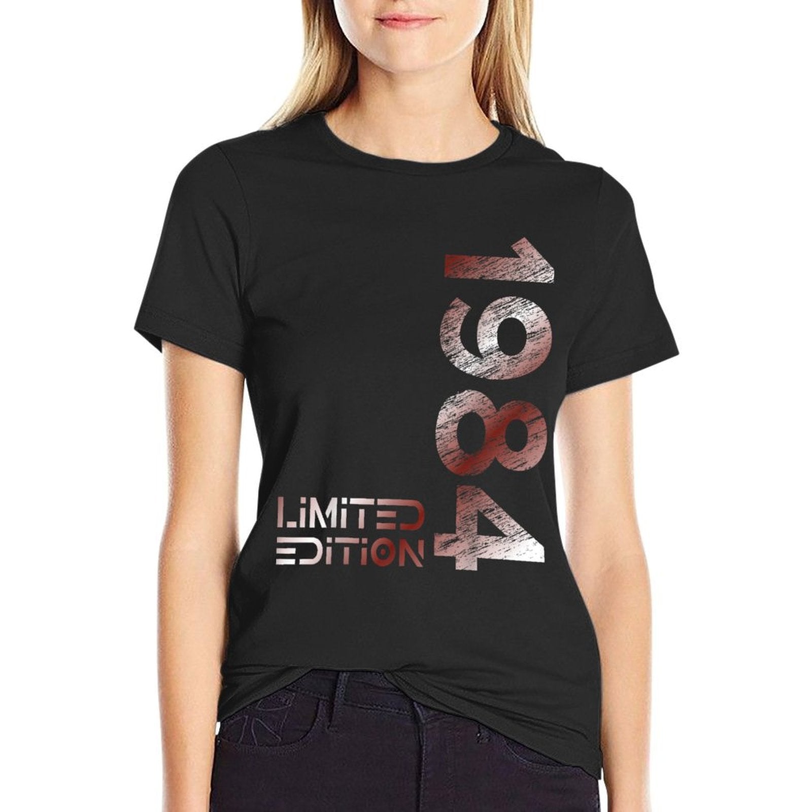 Limited Edition 1984 Man Woman 40th Birthday, Small, Black  Vintage-inspired T-Shirt