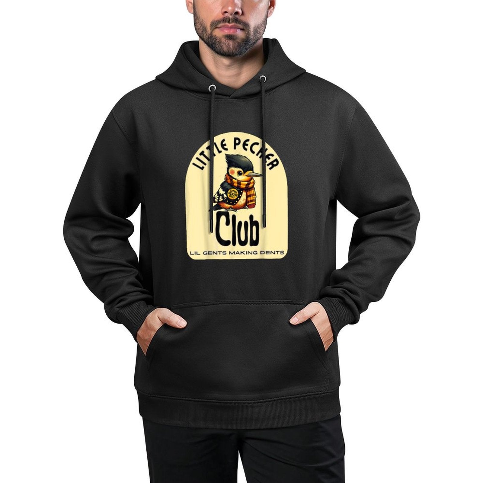 Little Pecker Club Hilarious Woodpecker Meme Relaxed Fit Hoodie
