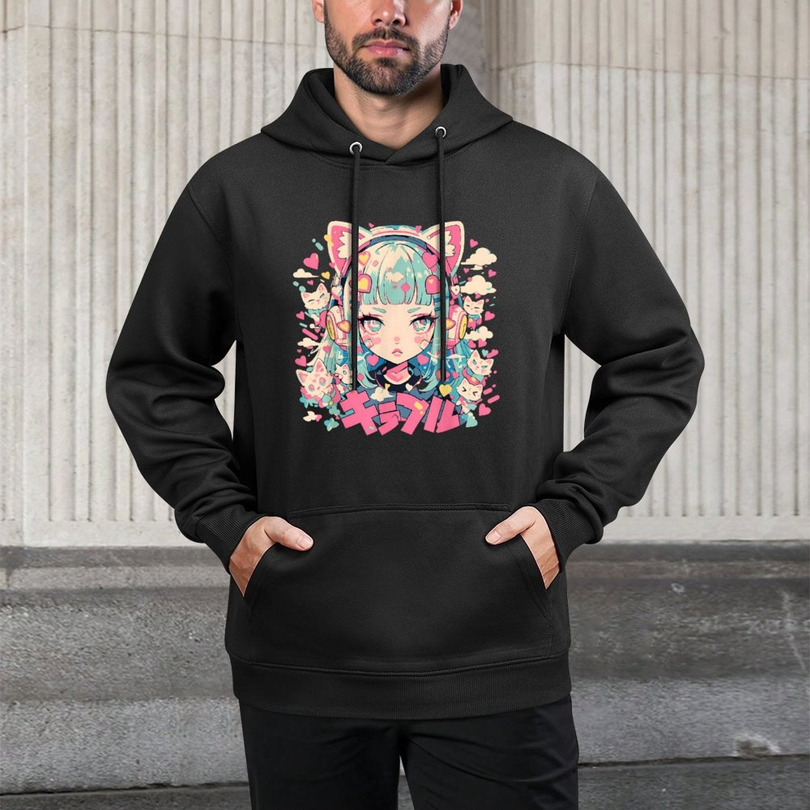 Anime Waifu Cute Anime Manga Cat Girl Sweet Retro Japan Shape Retention Hoodie