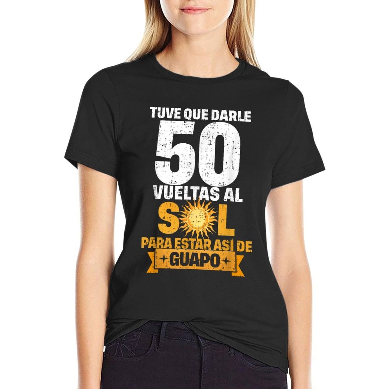 50th Birthday for Men in Spanish Regalo Cumpleanos 50  Wrinkle-resistant T-Shirt