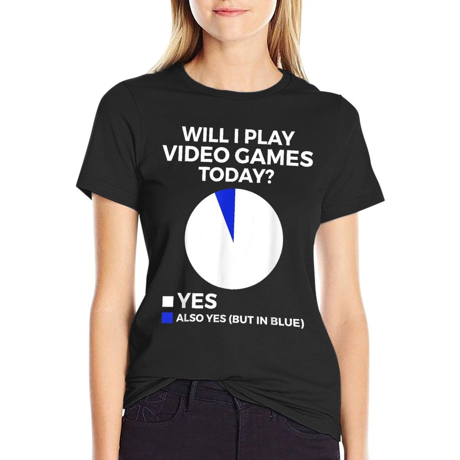 Will I Play Video Games Today Funny Gamer Gaming  Polyester Blend T-Shirt