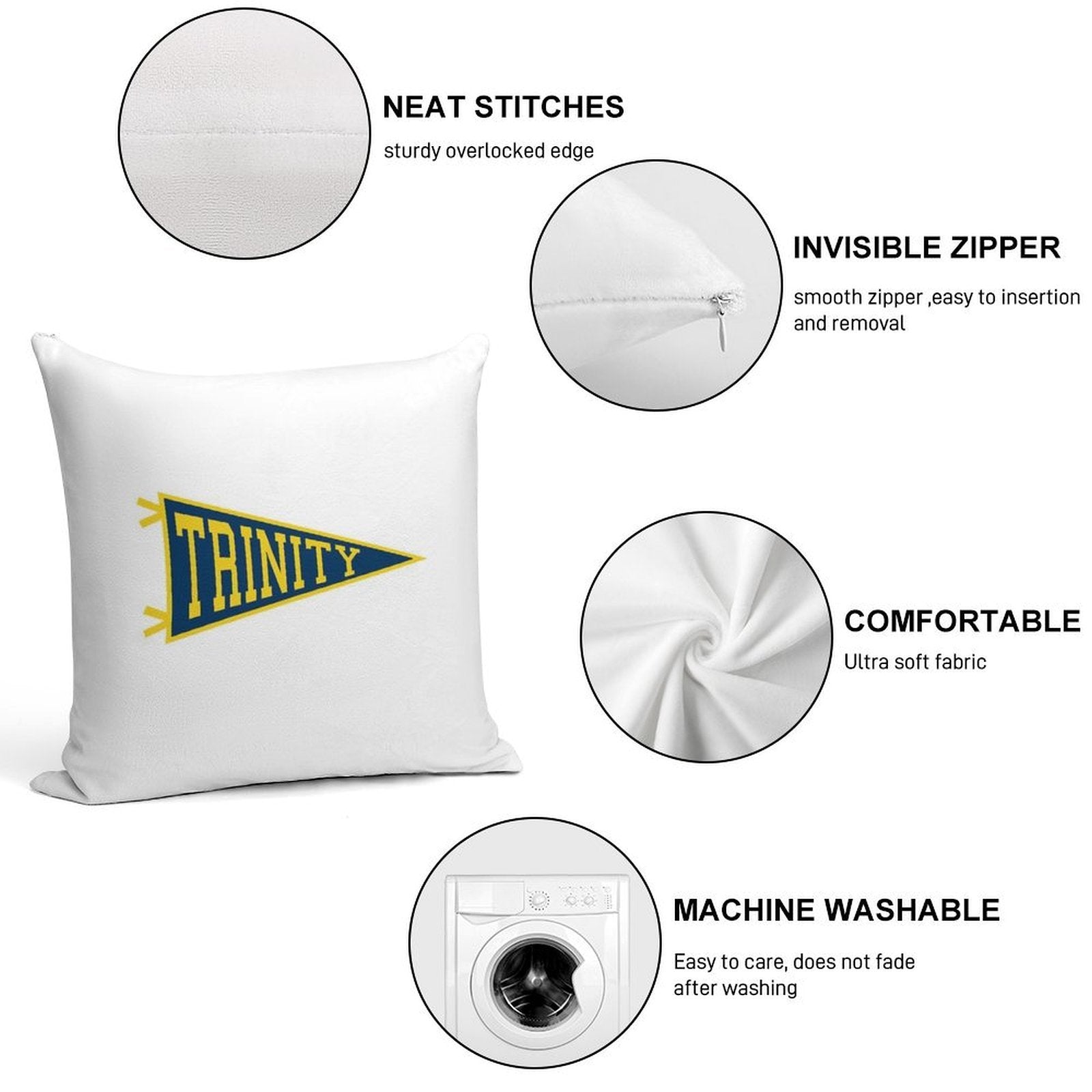 Trinity Pendant Soft Luxury Feel Throw Pillow