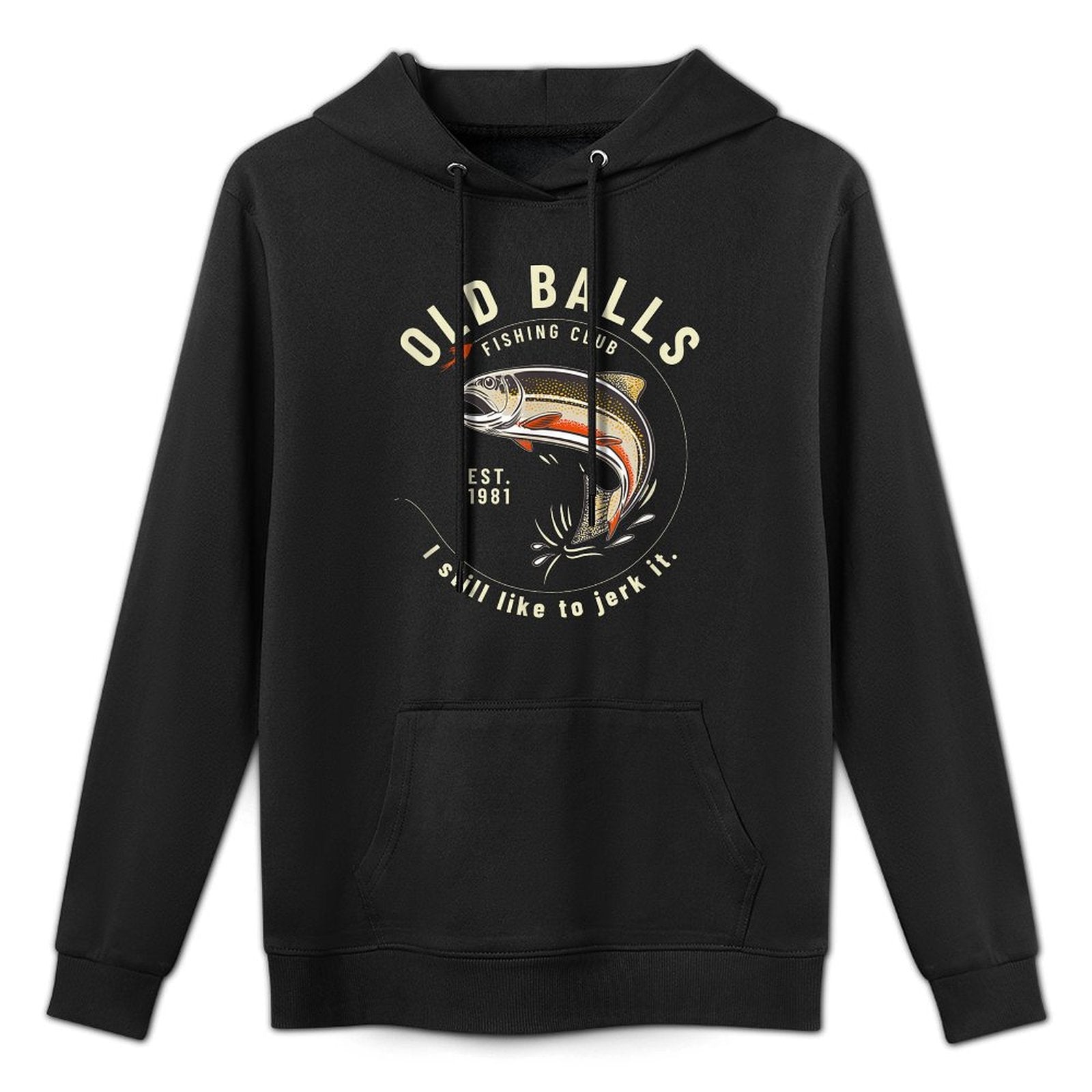 Funny Birthday Fishing Gifts for Dad Old Balls Club 40th All-Day Comfort Hoodie