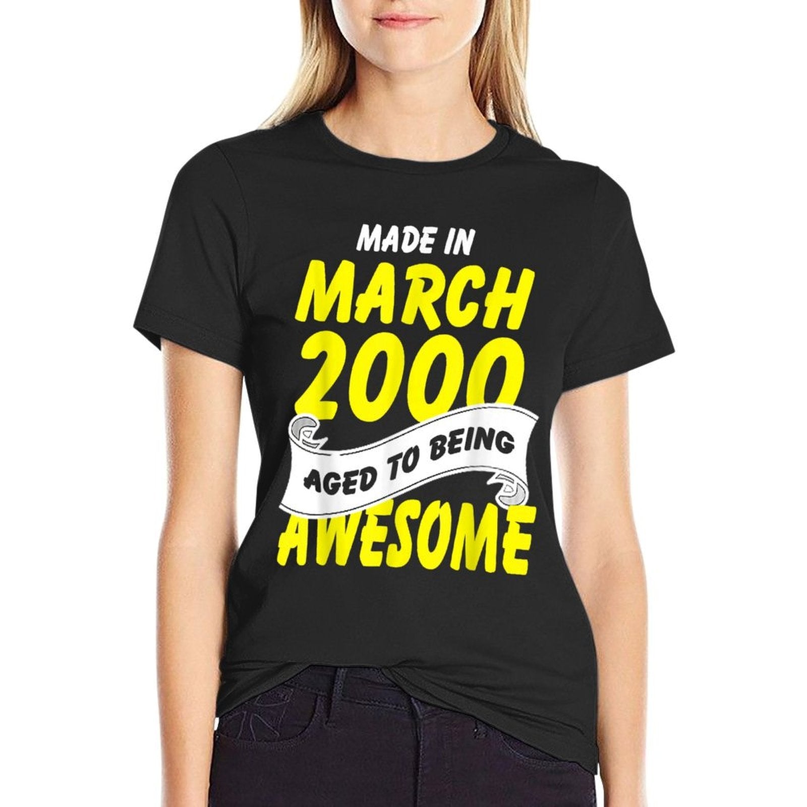 20th Birthday Made In March 2000 To Awesome  Lightweight T-Shirt