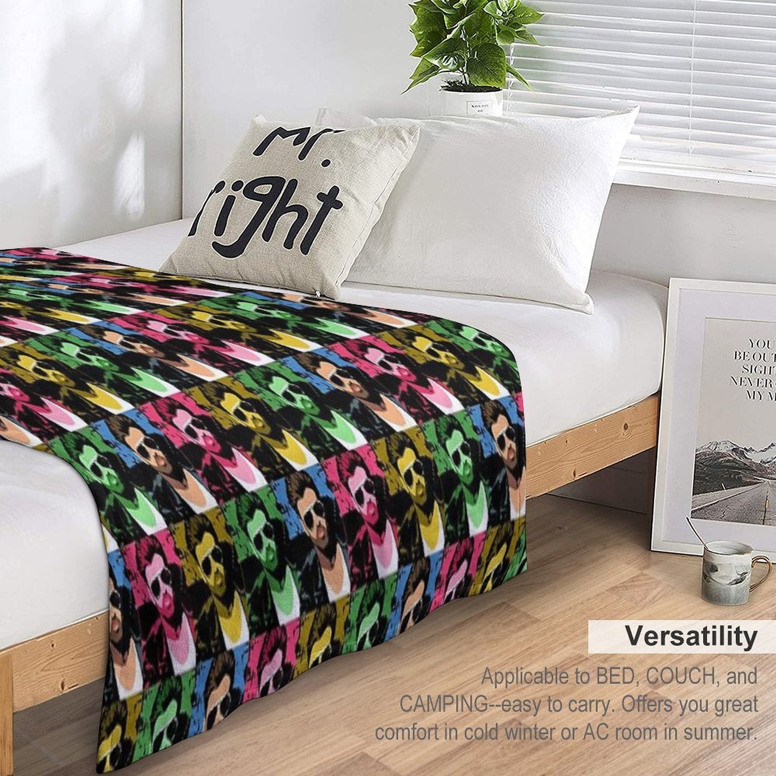 George Michael Pop Art Machine-washable Throw Blanket