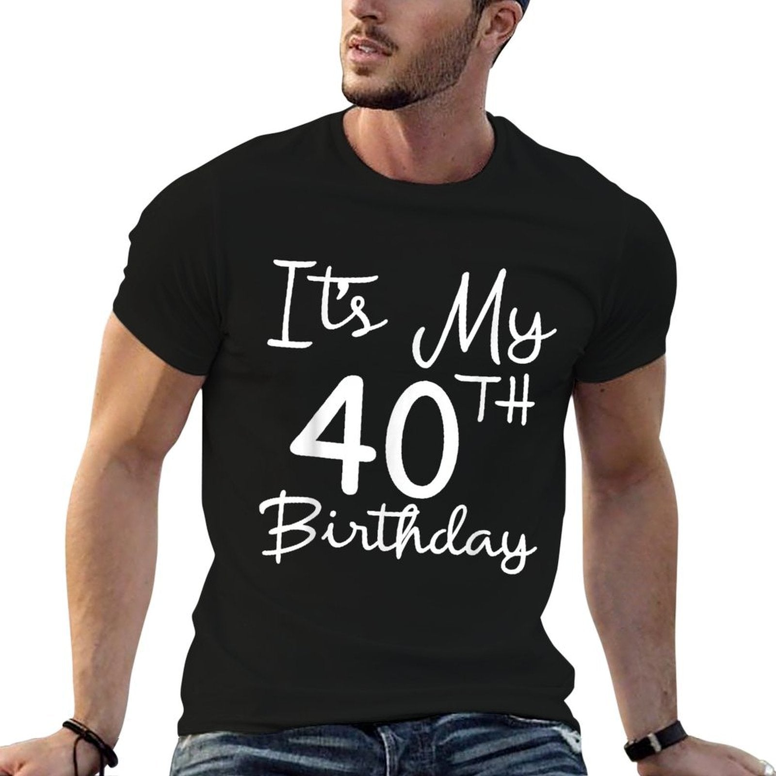 40th Bday Gift It's My 40th Birthday 40 Years Old Men Women  Vintage-inspired T-Shirt