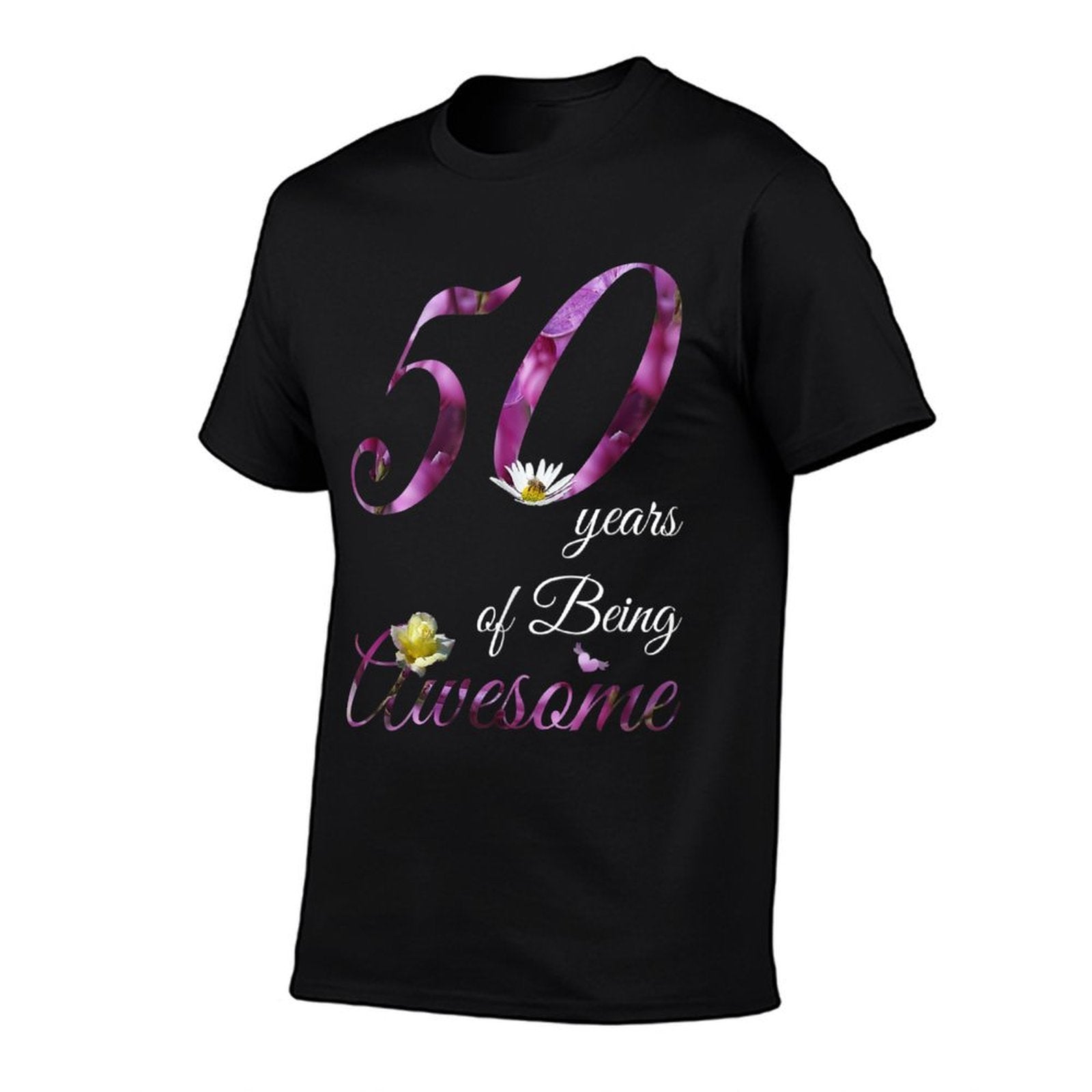 50 Year Old Awesome Floral 1973 50th Birthday Gift  Relaxed-fit T-Shirt