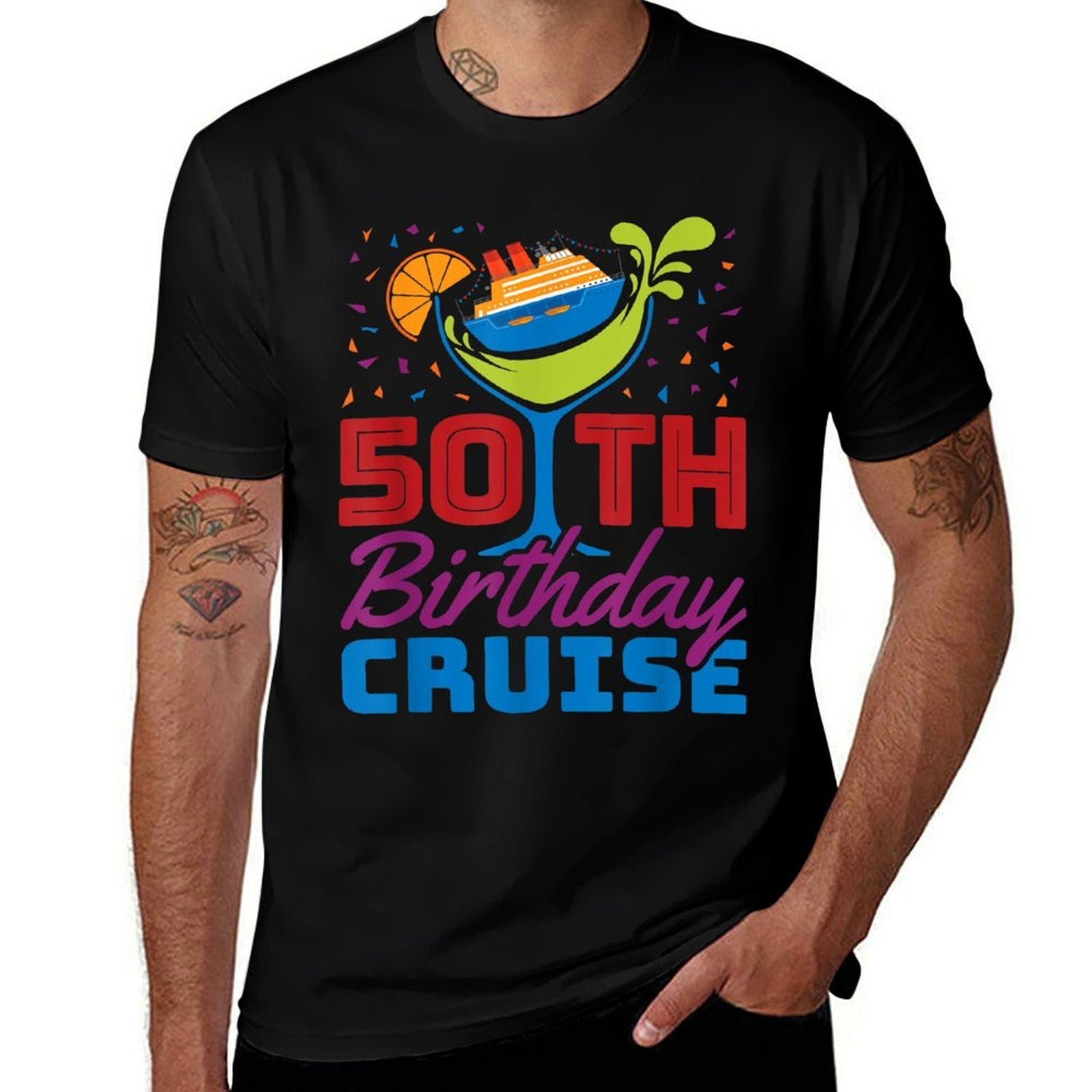 50th Birthday Cruise Drinking Ship  Eco-friendly Material T-Shirt