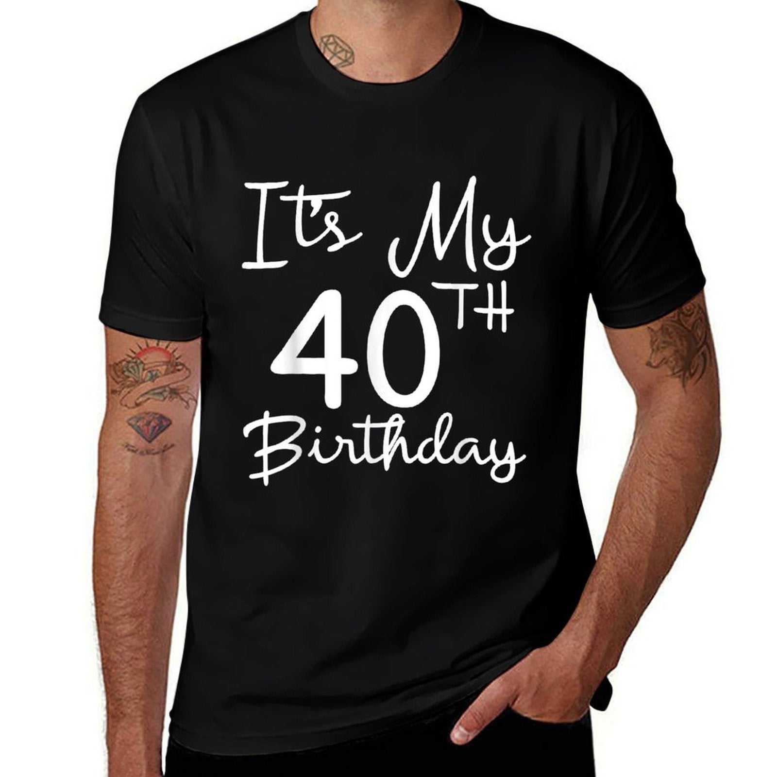 40th Bday Gift It's My 40th Birthday 40 Years Old Men Women  Vintage-inspired T-Shirt