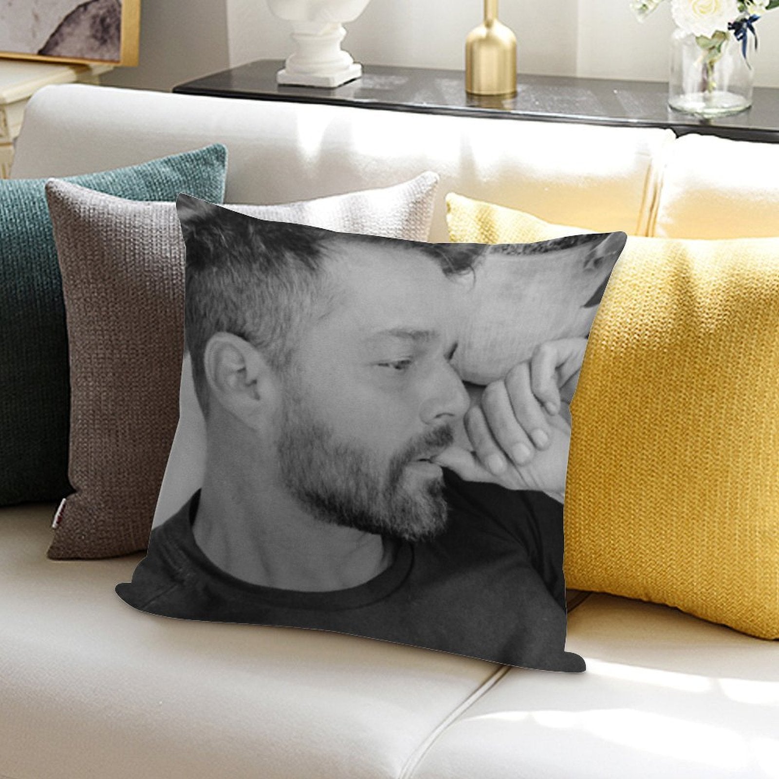 Ricky Martin Soft Decorative Cover Throw Pillow