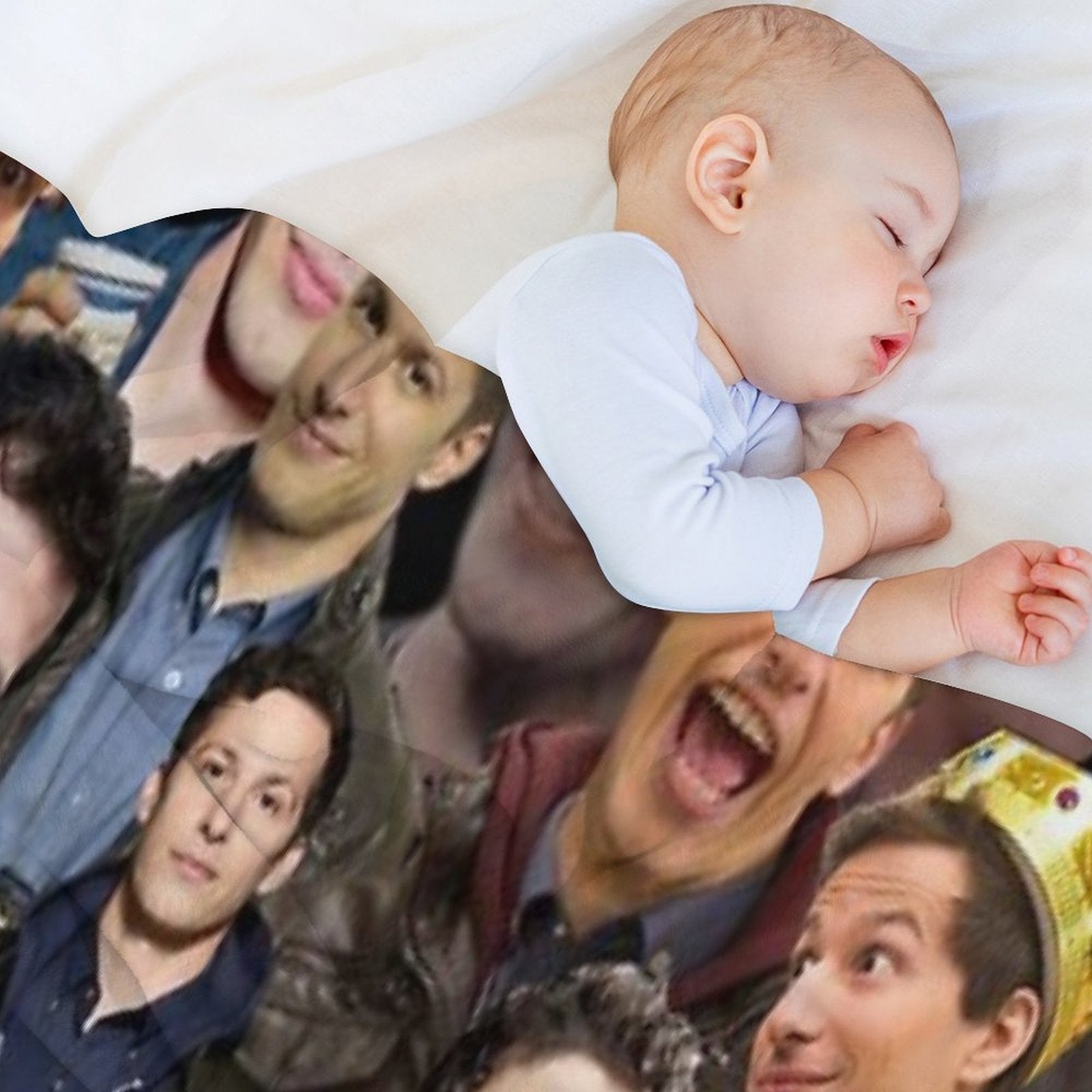 Jake Peralta Photo Collage Travel-friendly Throw Blanket