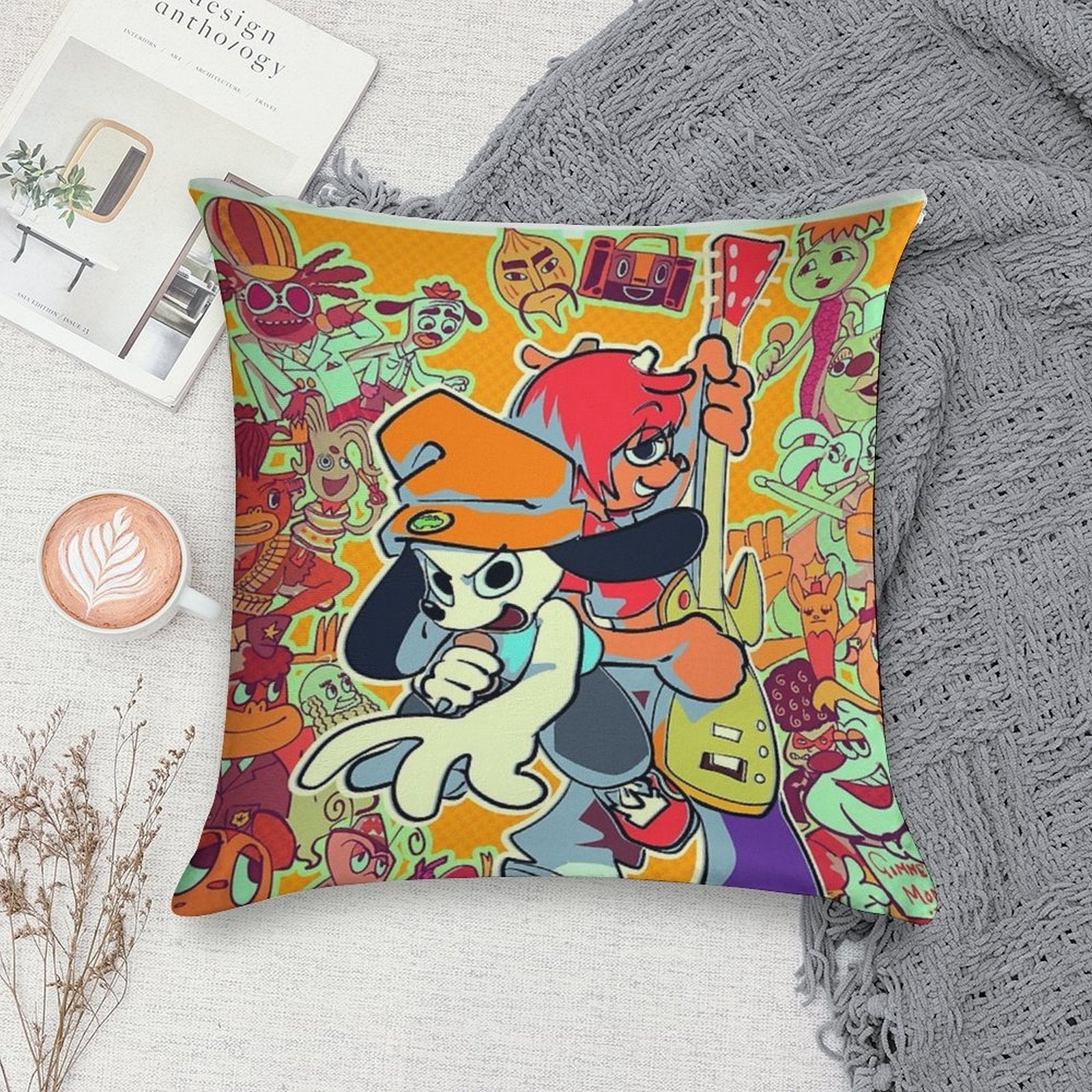 PARAPPA And Lammy Soft Multiple Sizes Throw Pillow