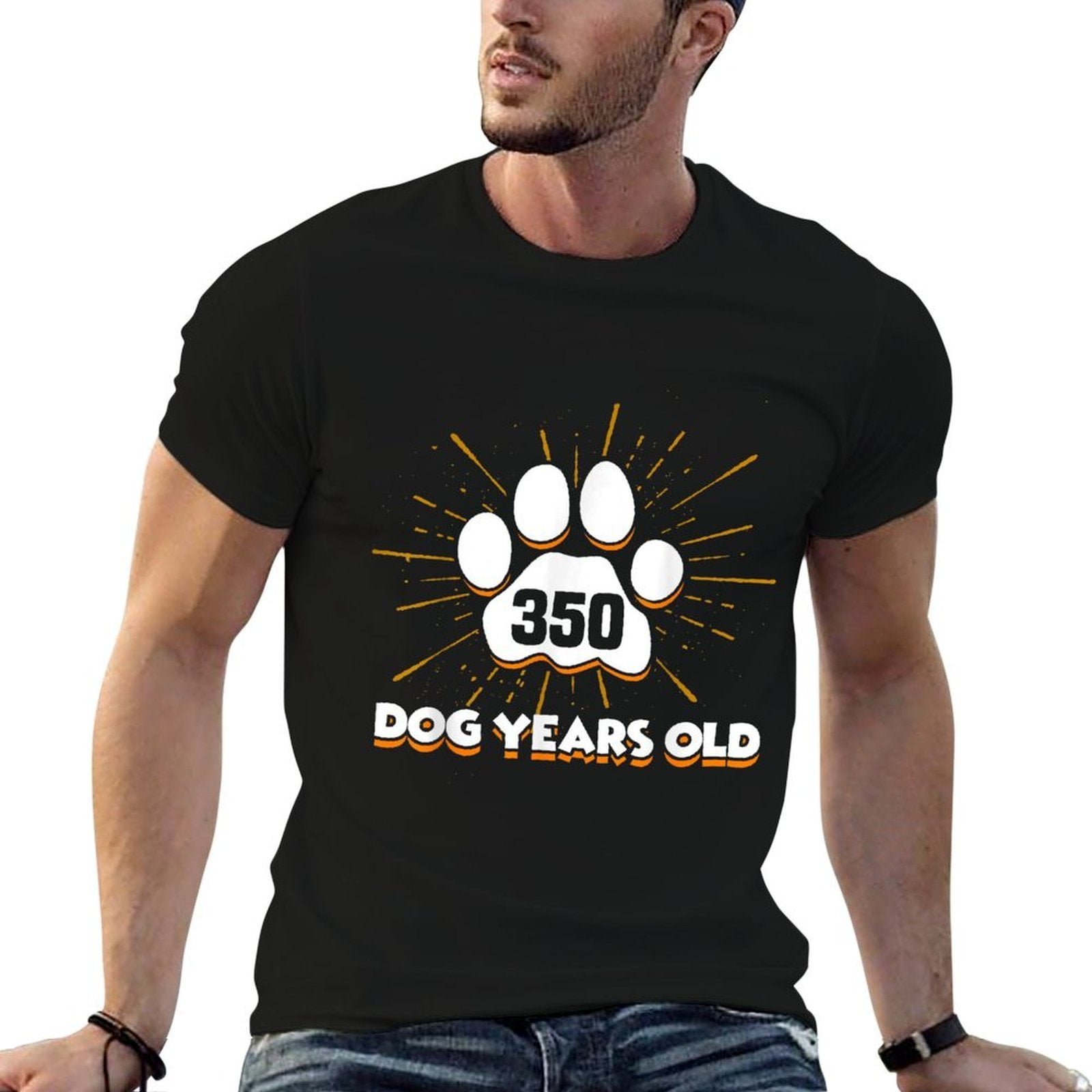 350 Dogs Years Old 50th Birthday For Dog Lover  Eco-friendly Material T-Shirt