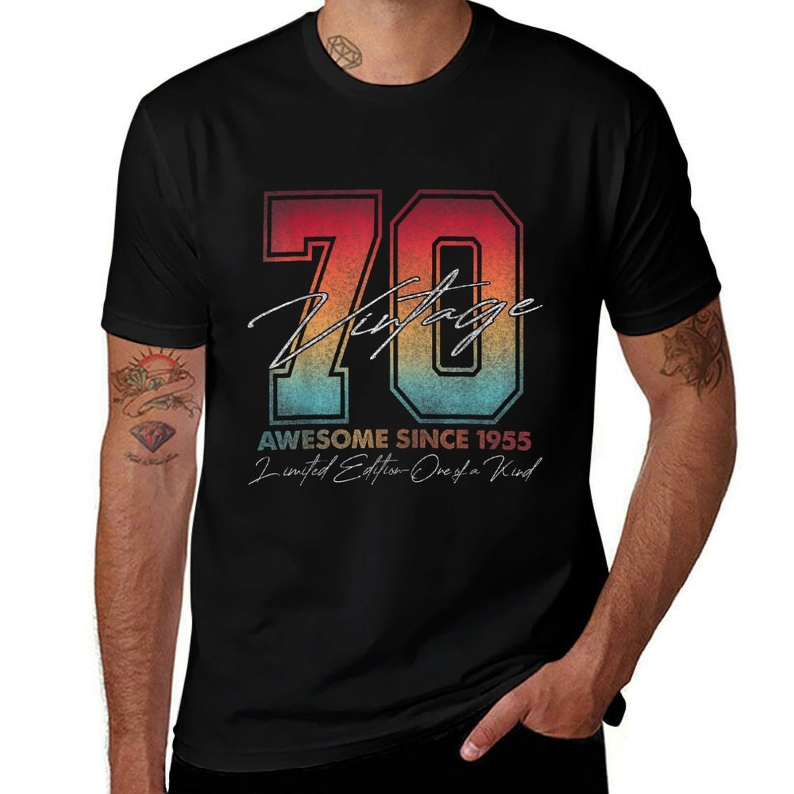70 Year Old Gifts Vintage 1955 Limited Edition 70th Birthday Easy-care T-Shirt