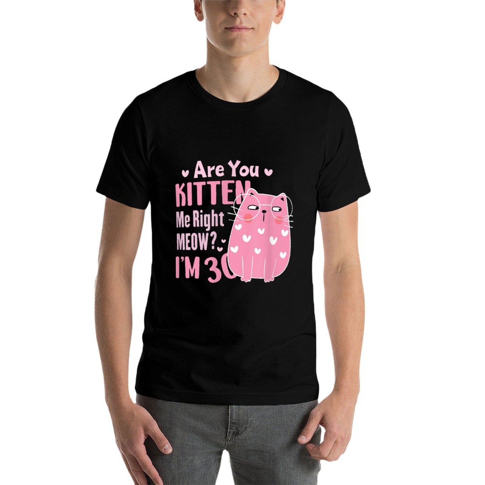30th Cat Birthday Party Thirty Year Old Girl Kitty Birthday  Moisture-wicking T-Shirt