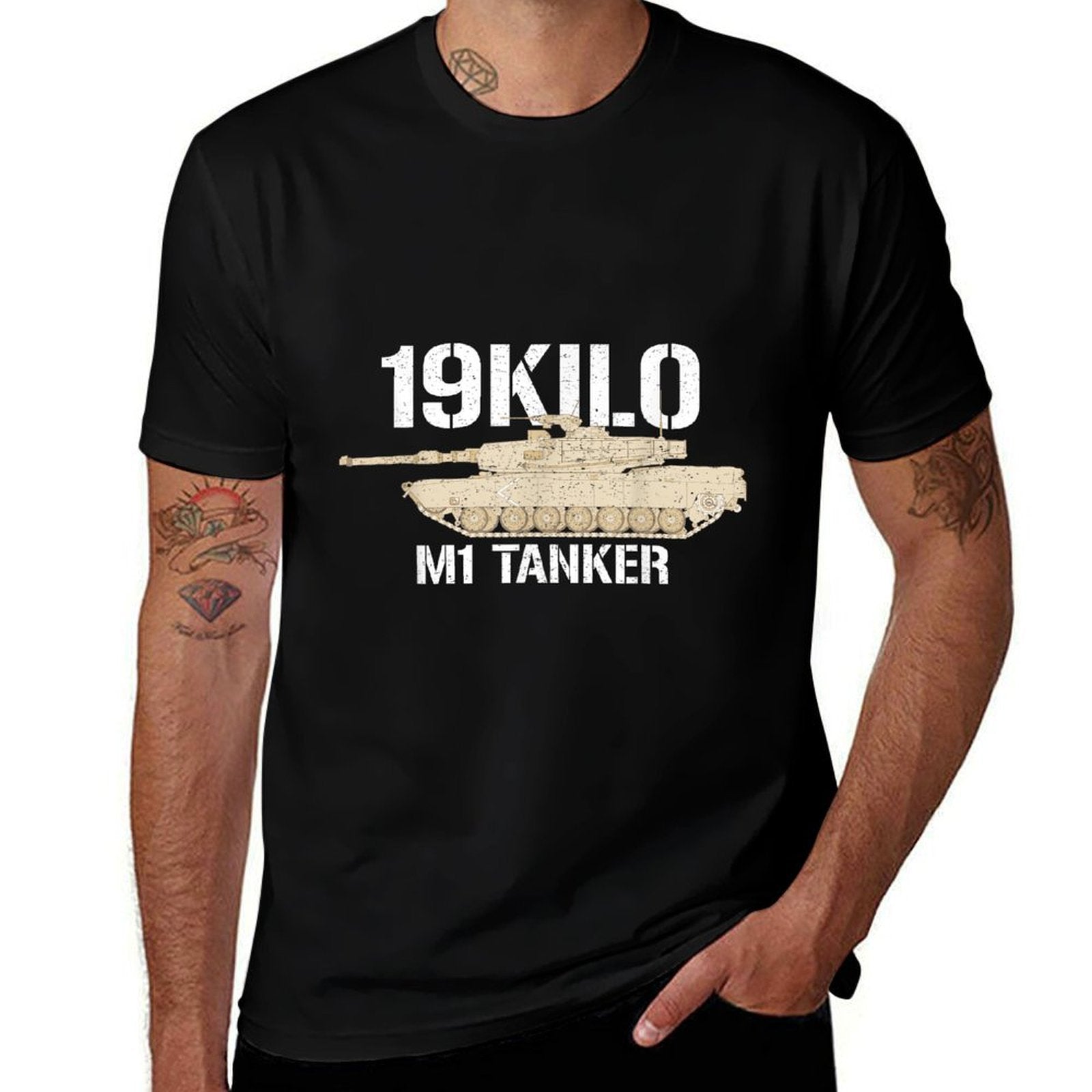 19KILO M1 Tanker Vintage Army Armor Branch MOS TEE  Vintage-inspired T-Shirt