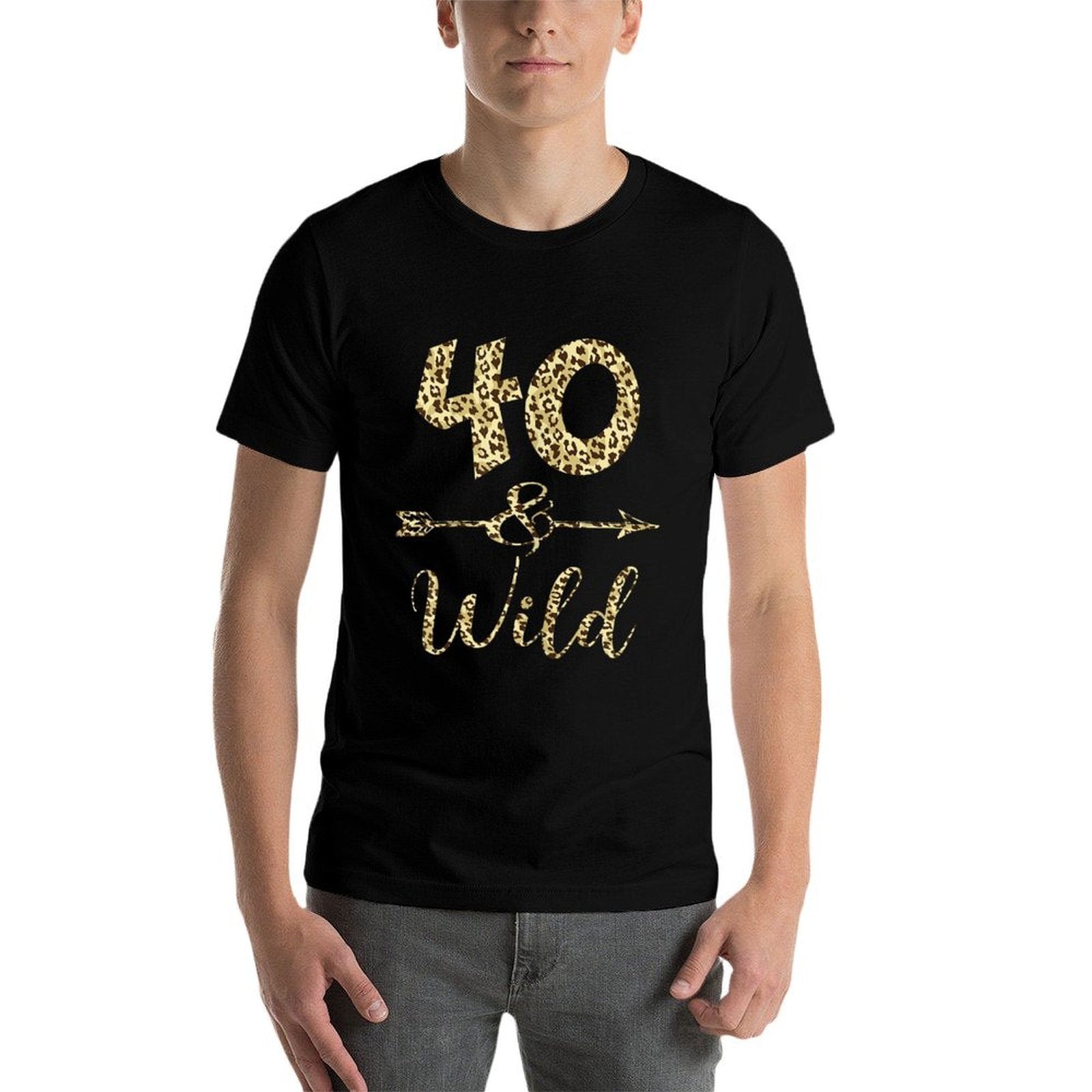 40 And Wild Leopard Print 40th Birthday Party Idea For Women  Moisture-wicking T-Shirt