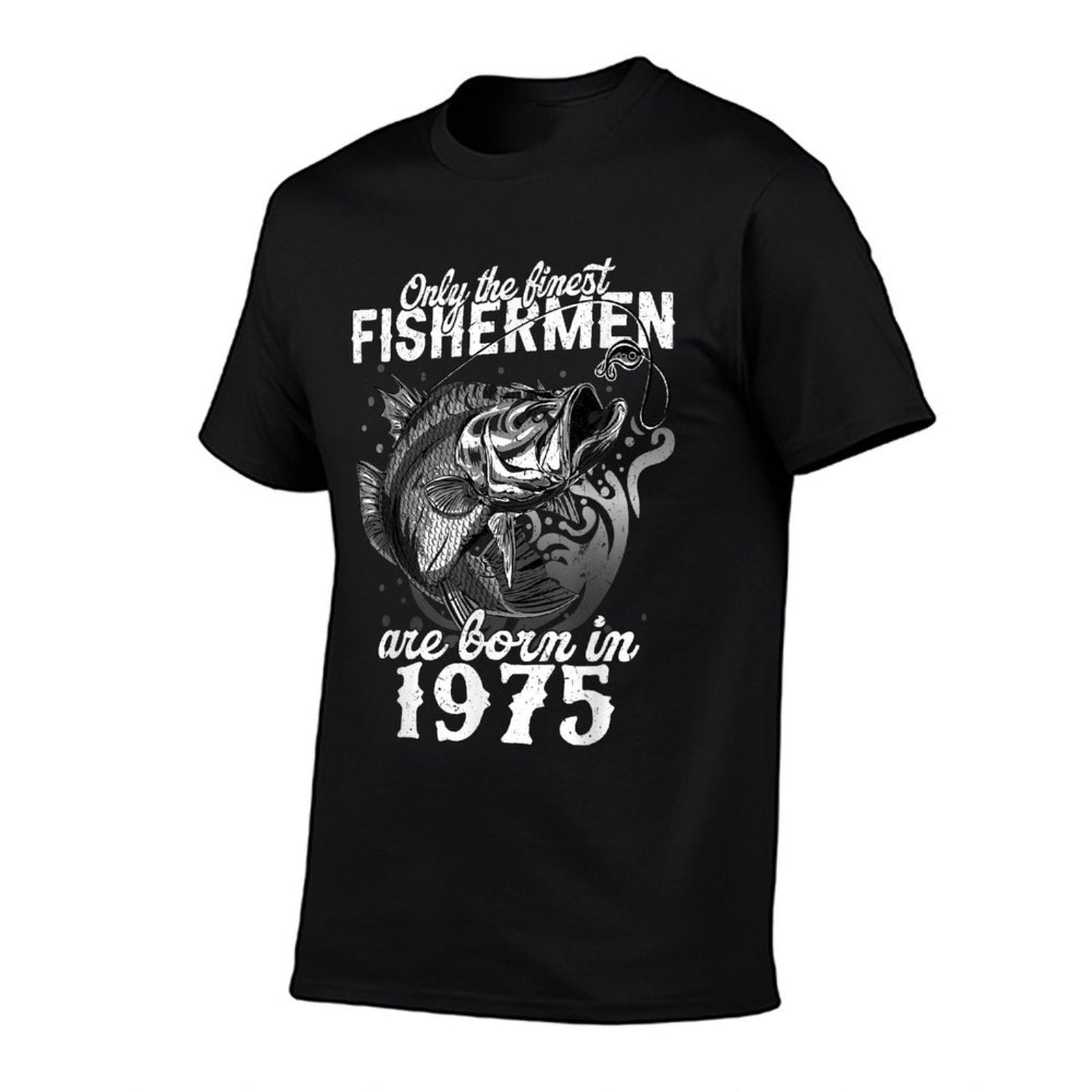50 Years Old Fisherman Born in 1975 Fishing 50th Birthday  Relaxed-fit T-Shirt