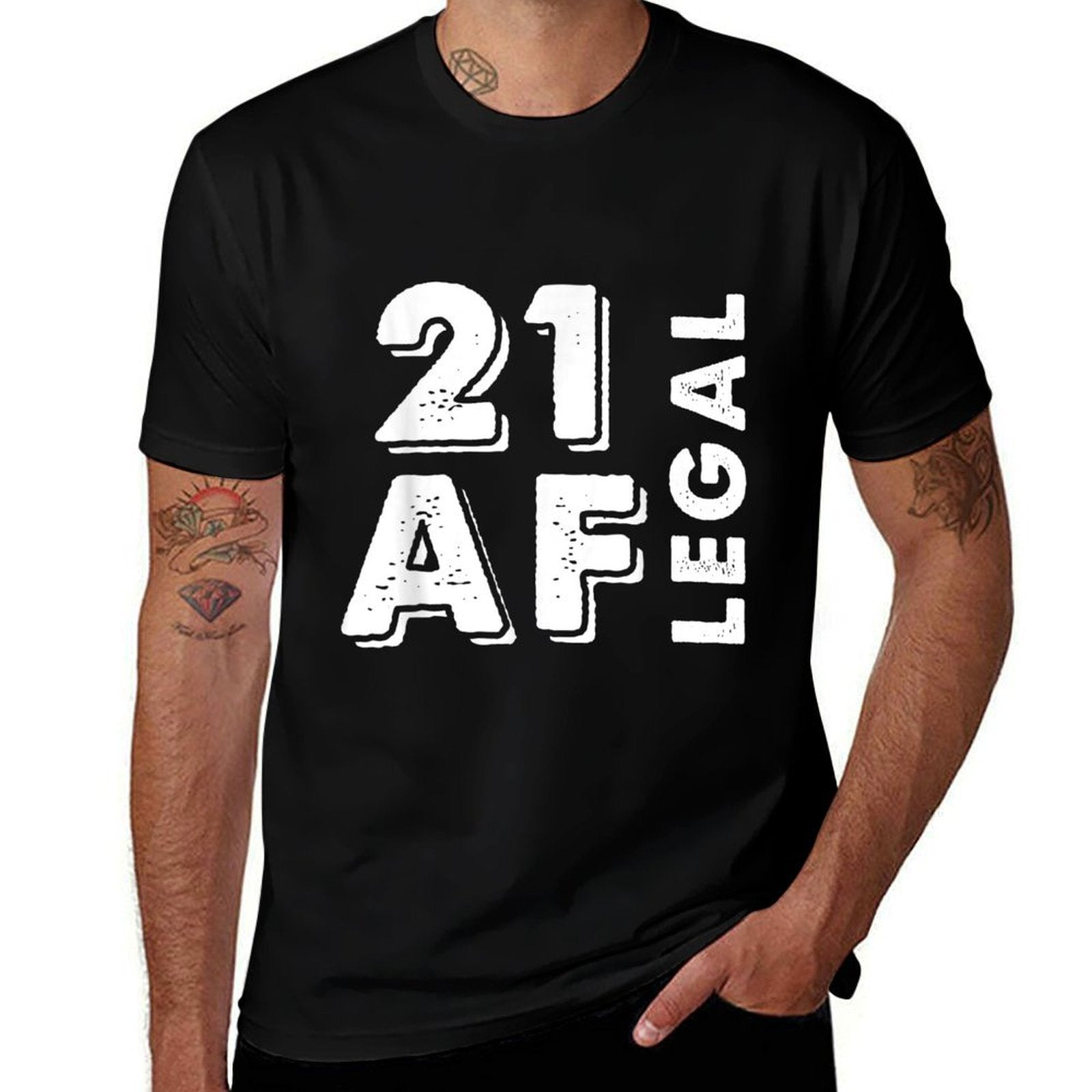 21 Legal Af Funny 21st Birthday Party  Cotton T-Shirt