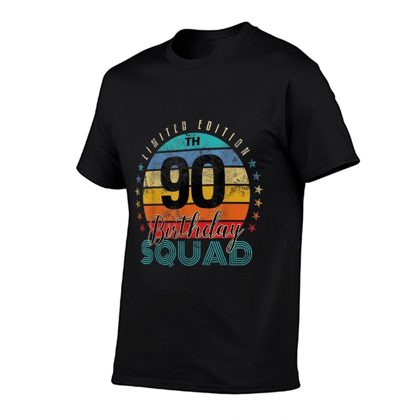 90 Year Old Birthday Squad Vintage 90th B-Day Group Friends  Relaxed-fit T-Shirt