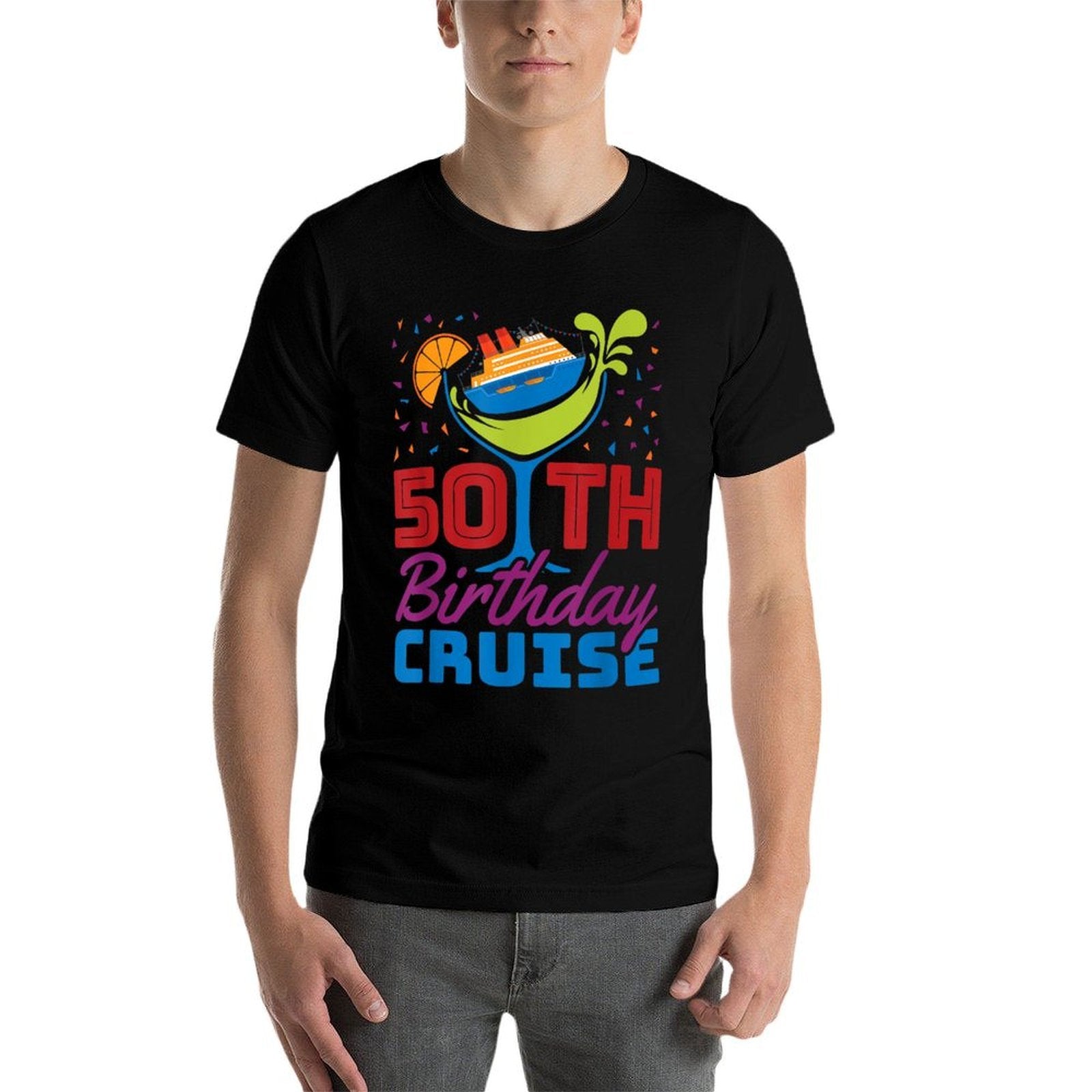50th Birthday Cruise Drinking Ship  Eco-friendly Material T-Shirt
