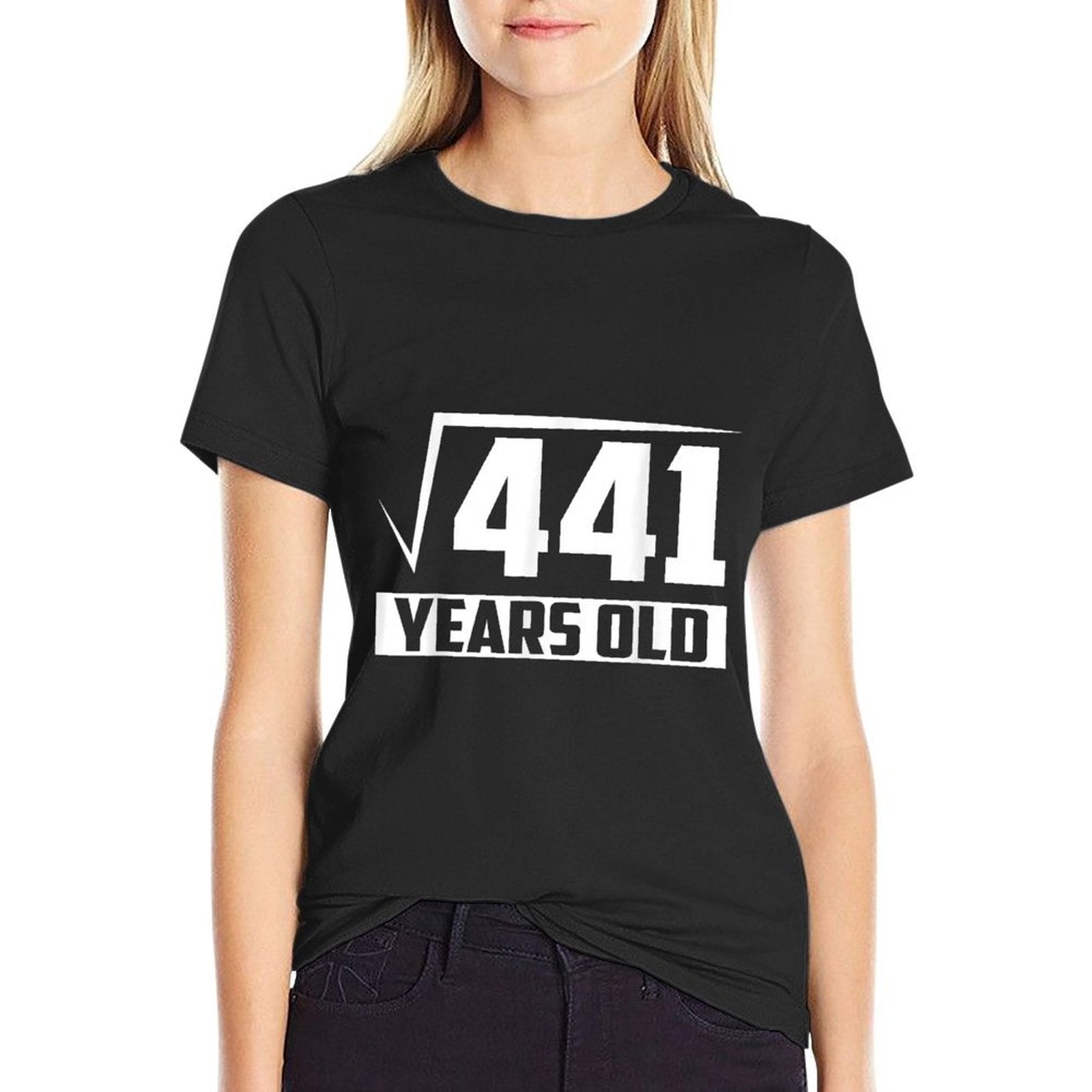 21 Years Old Square Root - Funny 21st Birthday Gift  Moisture-wicking T-Shirt