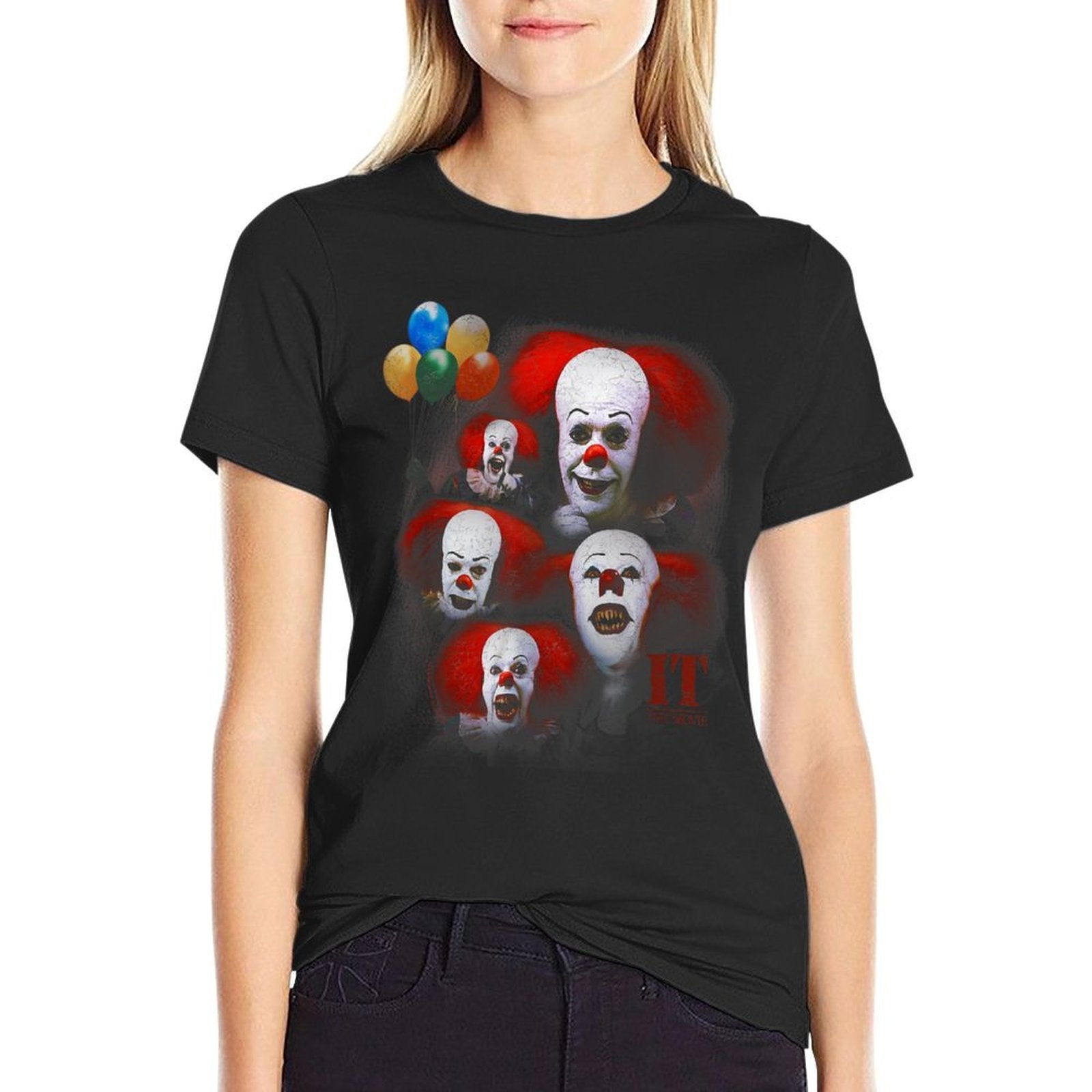 IT TV Mini Series Many Faces of Pennywise  Heathered Texture T-Shirt