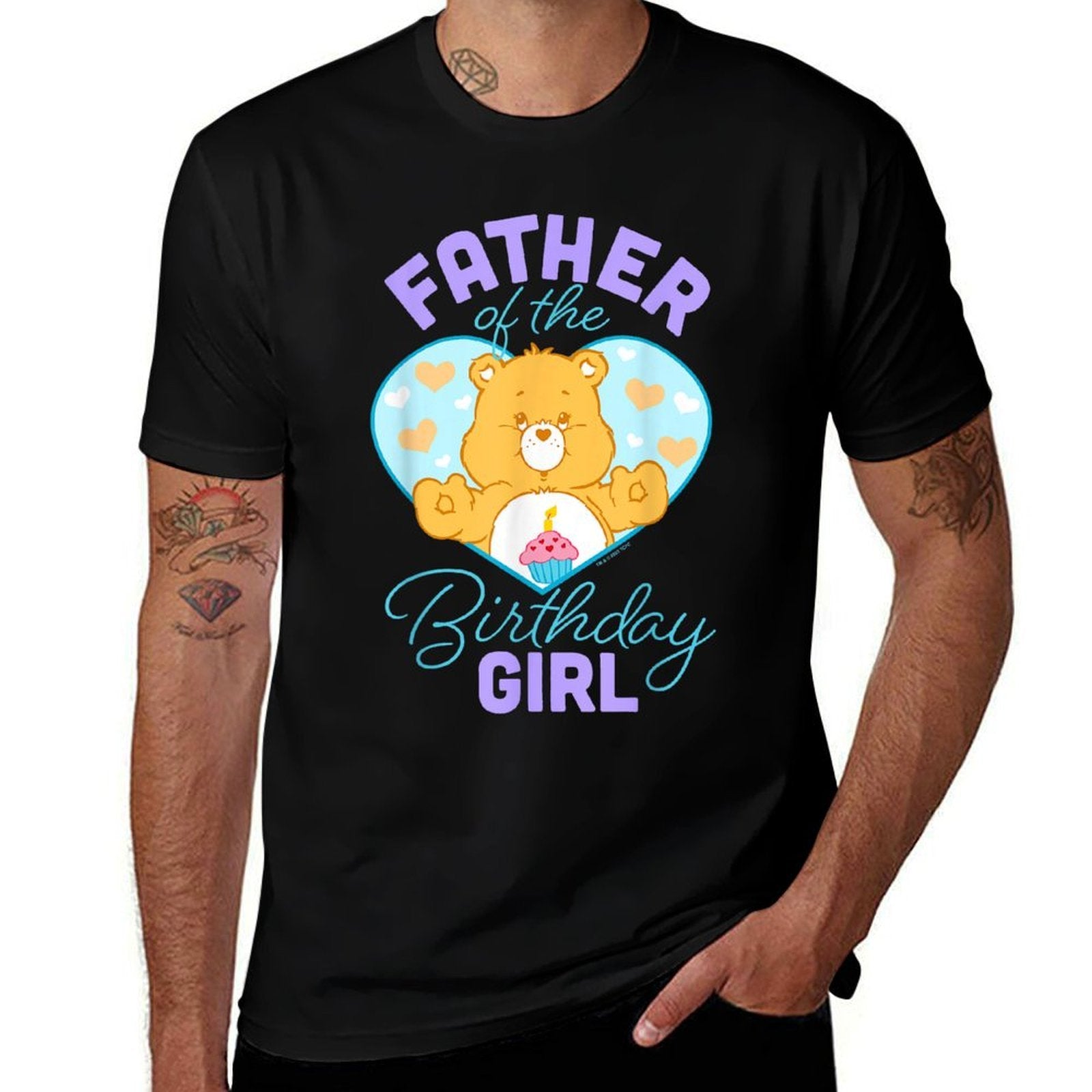 Care Bears Father Of The Birthday Girl Vintage Heart Logo  Lightweight T-Shirt