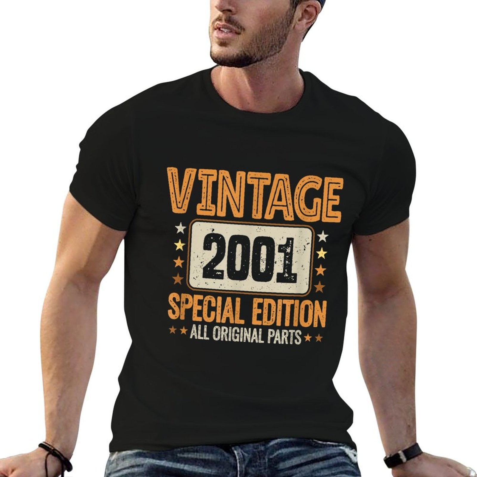 21st Birthday Vintage 2001 Born in 2001 21 Birthday  High-quality Stitching T-Shirt