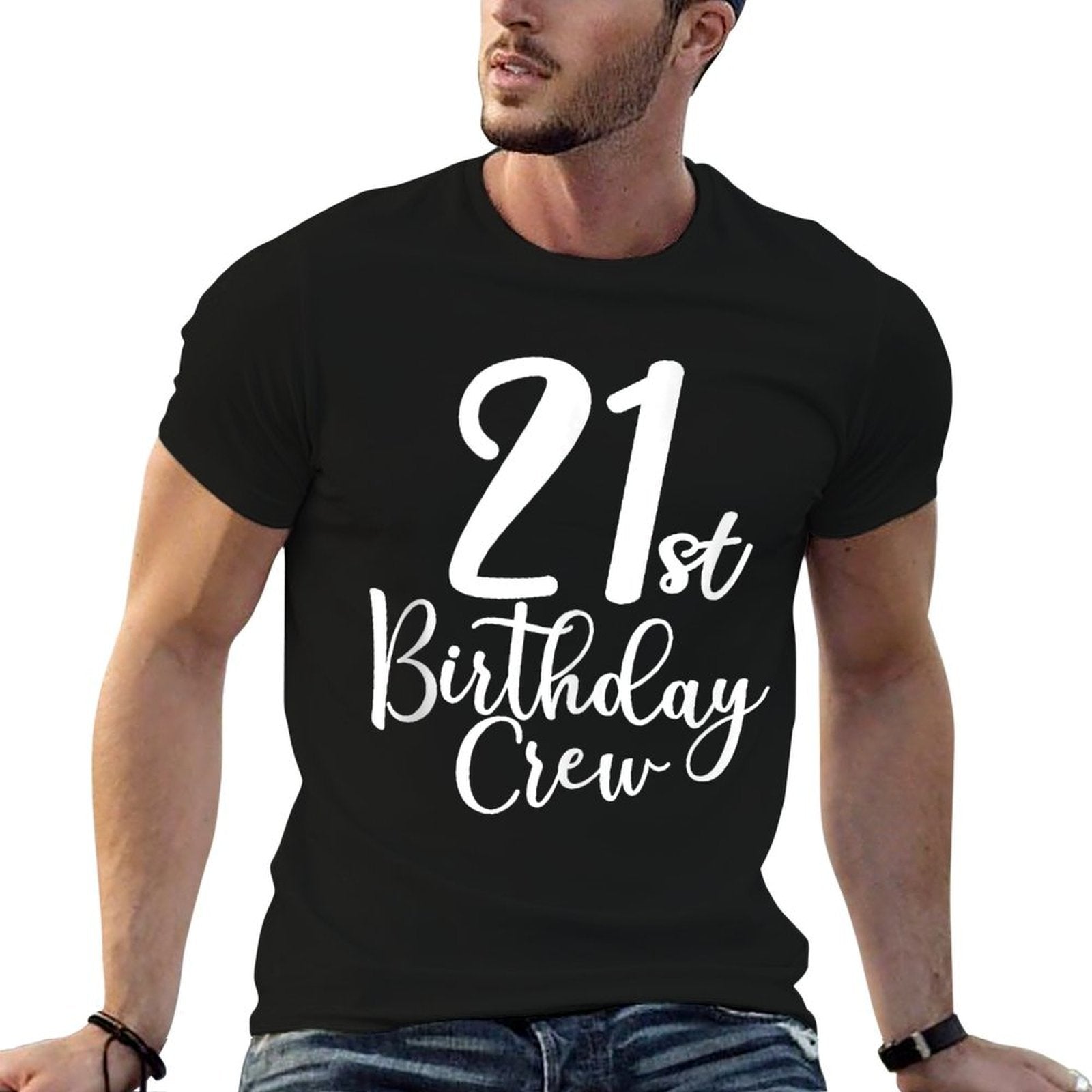 21st Birthday Crew 21 Years Old Matching Group Party  Versatile T-Shirt