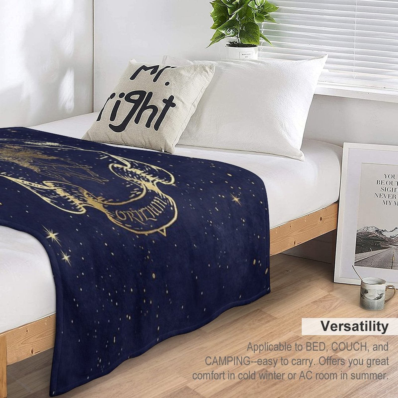 Orilium in Blue Gift-ready Throw Blanket