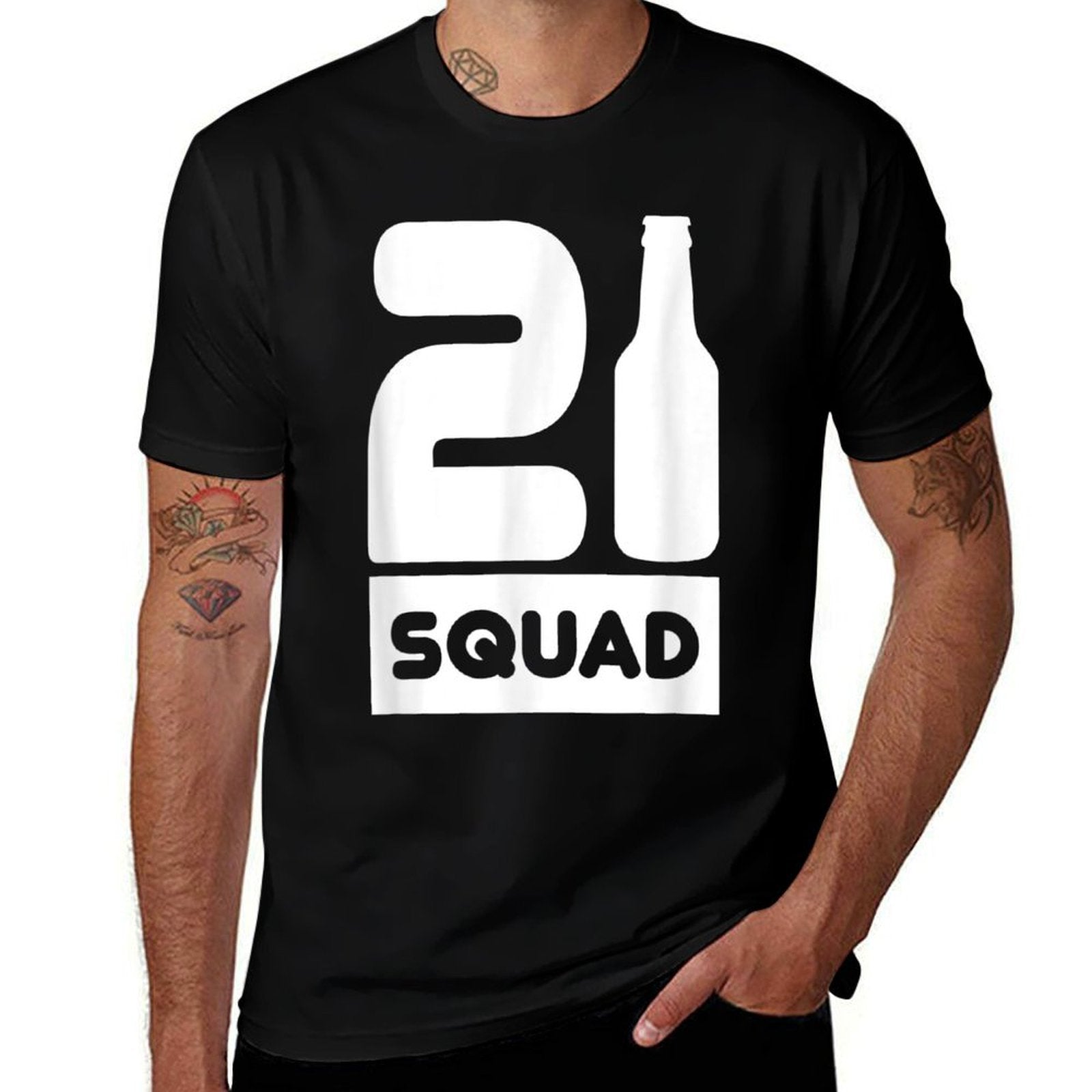21 Squad Funny 21st Birthday Party Celebration Gift  Odor-resistant T-Shirt