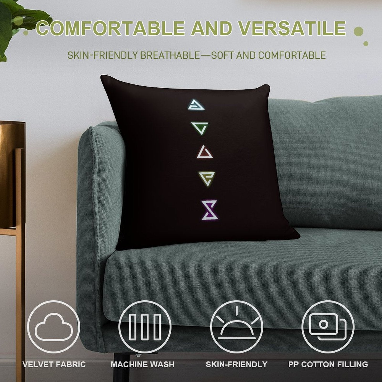 Witcher Magic Signs  Witcher Design Soft Bedroom Essential Throw Pillow
