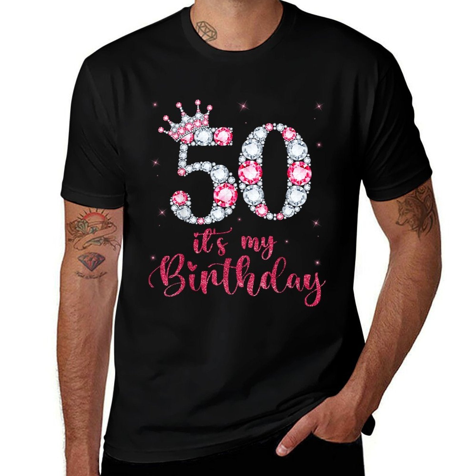 50 It's My Birthday 50 Years Old 50th Birthday Girl Lady  Moisture-wicking T-Shirt