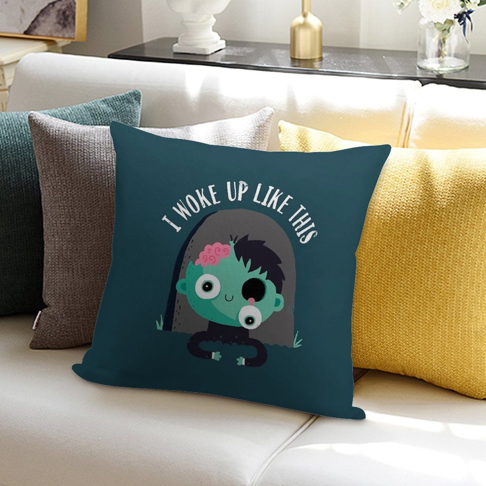 I Woke Up Like This Soft Luxury Feel Throw Pillow